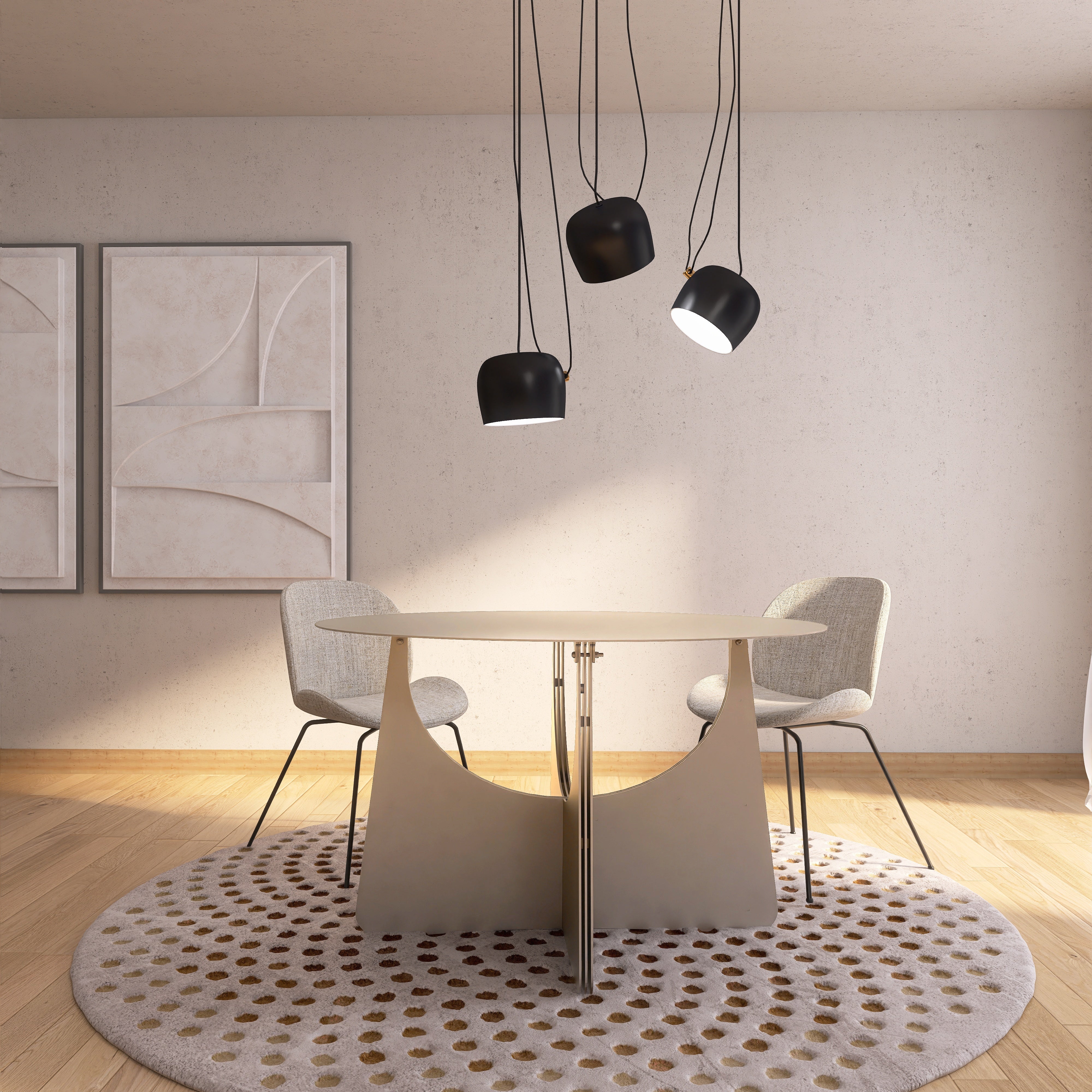 Masă de dining metalică minimalistă Mono – design modern, finisaj premium