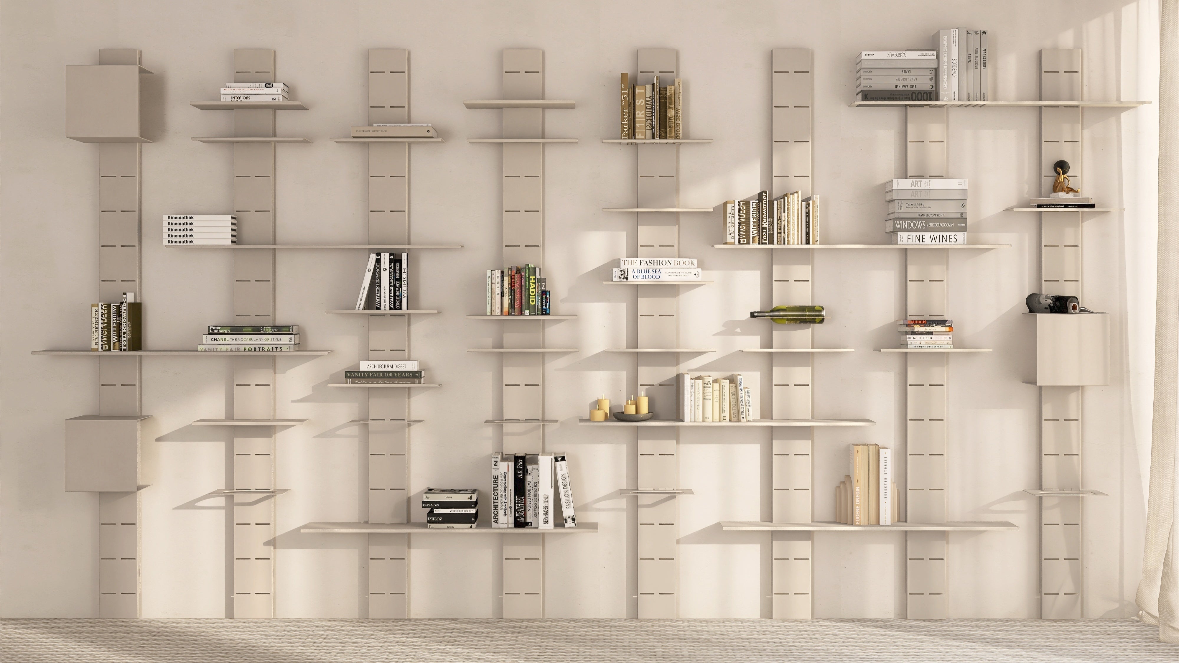 Biblioteca metalica NO LIMITS cu structura din otel si rafturi detasabile, design modular si flexibil, ideală pentru orice spatiu modern.