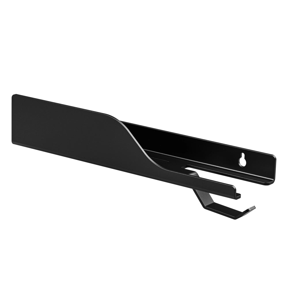 Polita metalica WAVE 2 - etajera pentru baie cu agatatoere pentru prosop si spatiu de depozitare produse de igiena