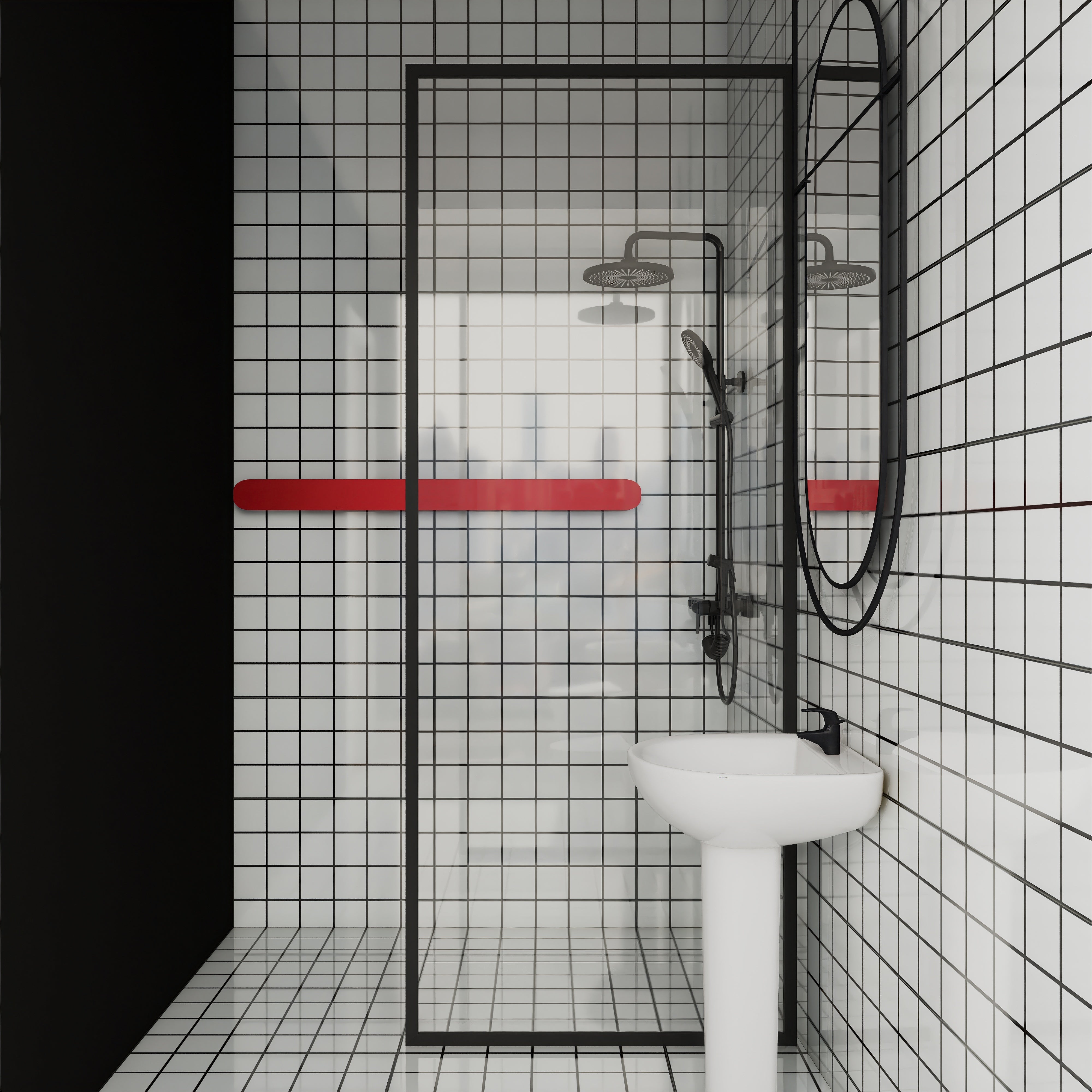 politele de baie HIDE sunt ideale pentru organizarea produselor esențiale, păstrând un aspect curat și elegant