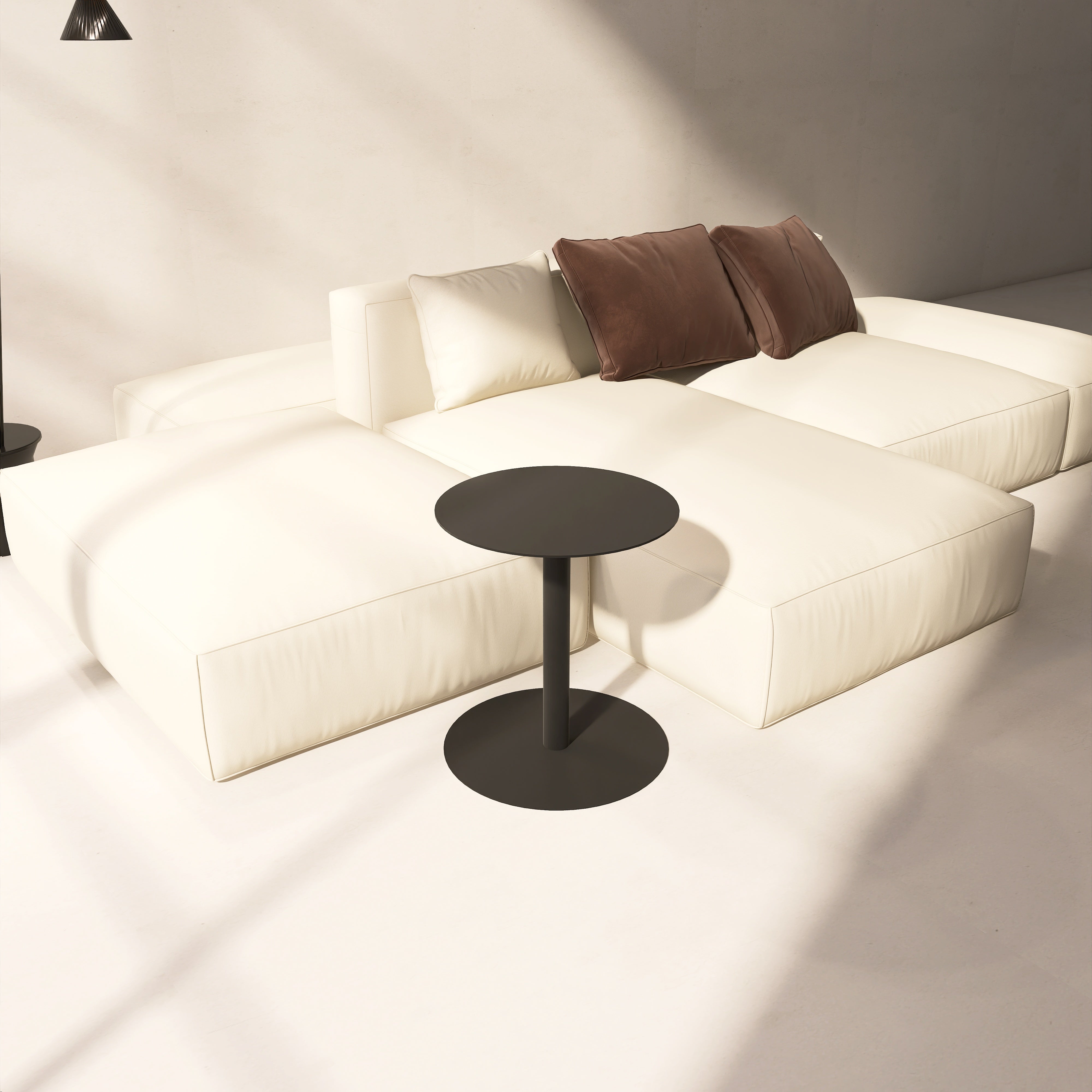 Masuta metalica DOT cu design minimalist si forma rotunda ideala pentru living sau spatii de relaxare