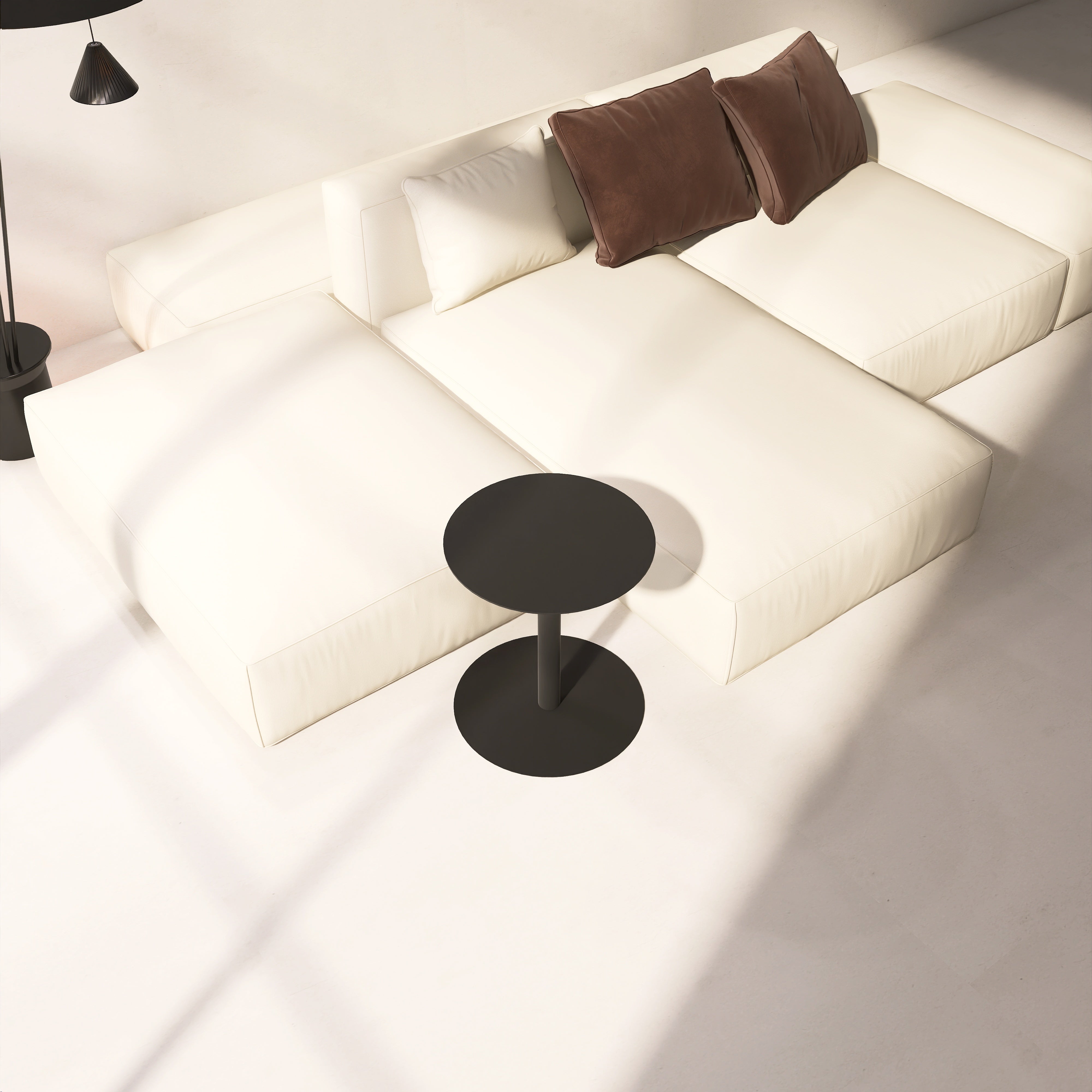 Masuta metalica DOT cu design minimalist si forma rotunda ideala pentru living sau spatii de relaxare