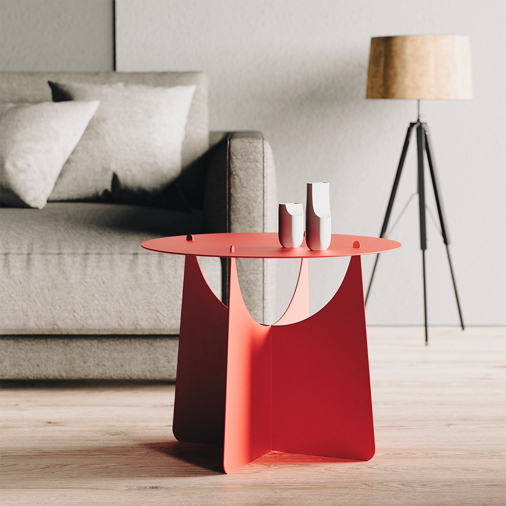 Masuta metalica FUNNY M – noptiera, masa auxiliara sau masa de cafea, cu design minimalist, versatil si finisaj neutru potrivit oricarui decor.