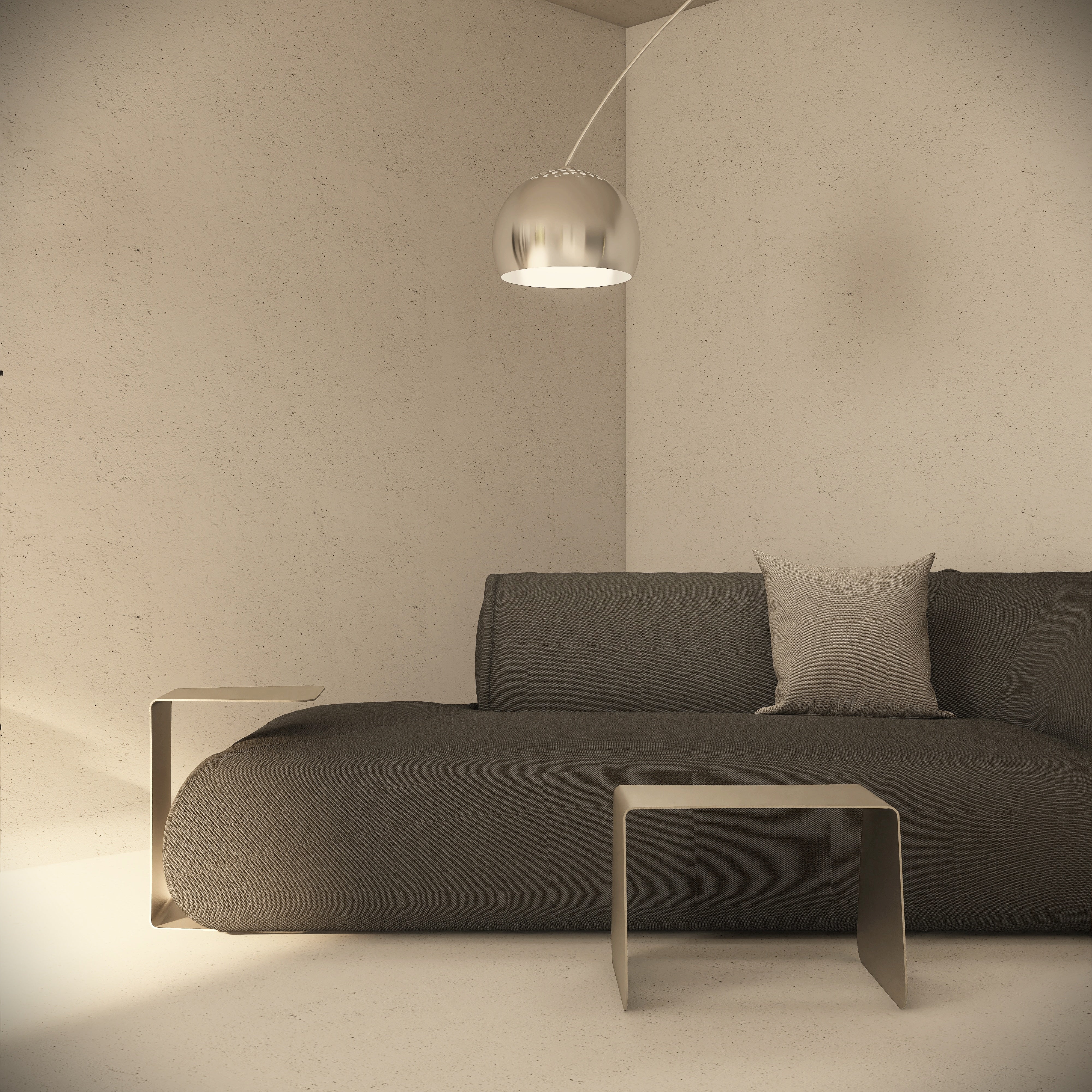 Masuta metalica JACOB – noptiera, masa auxiliara sau masa de cafea, cu design minimalist, versatil si finisaj neutru potrivit oricarui decor.