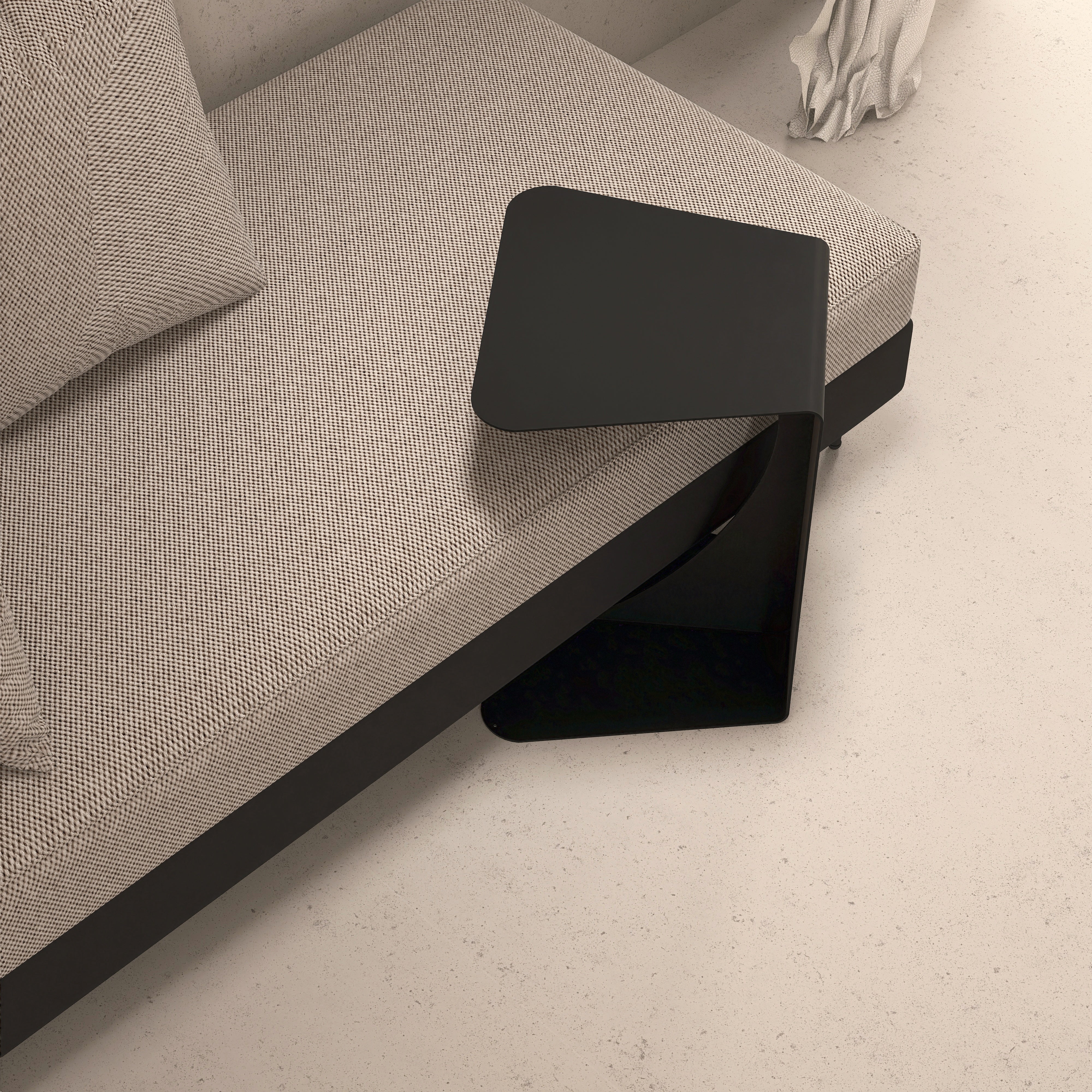 Masuta metalica JASMINE – noptiera, masa auxiliara sau masa de cafea, cu design minimalist, versatil si finisaj neutru potrivit oricarui decor.