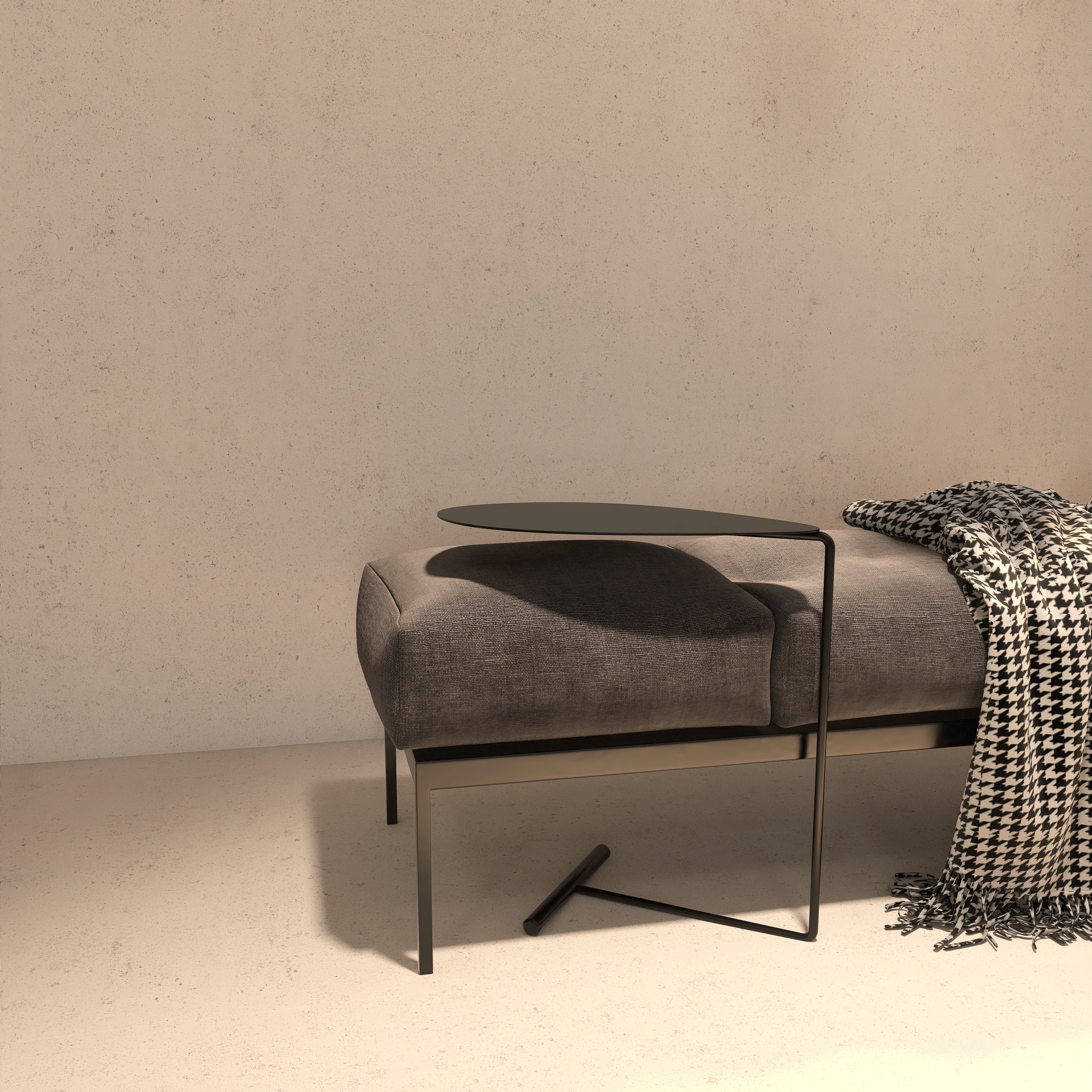 Masuta metalica LEAF  design elegant inspirat din natura, cu forme delicate, ideală pentru living sau dormitor, fabricată din metal vopsit electrostatic, durabilă și rezistentă, disponibilă în două dimensiuni- mono