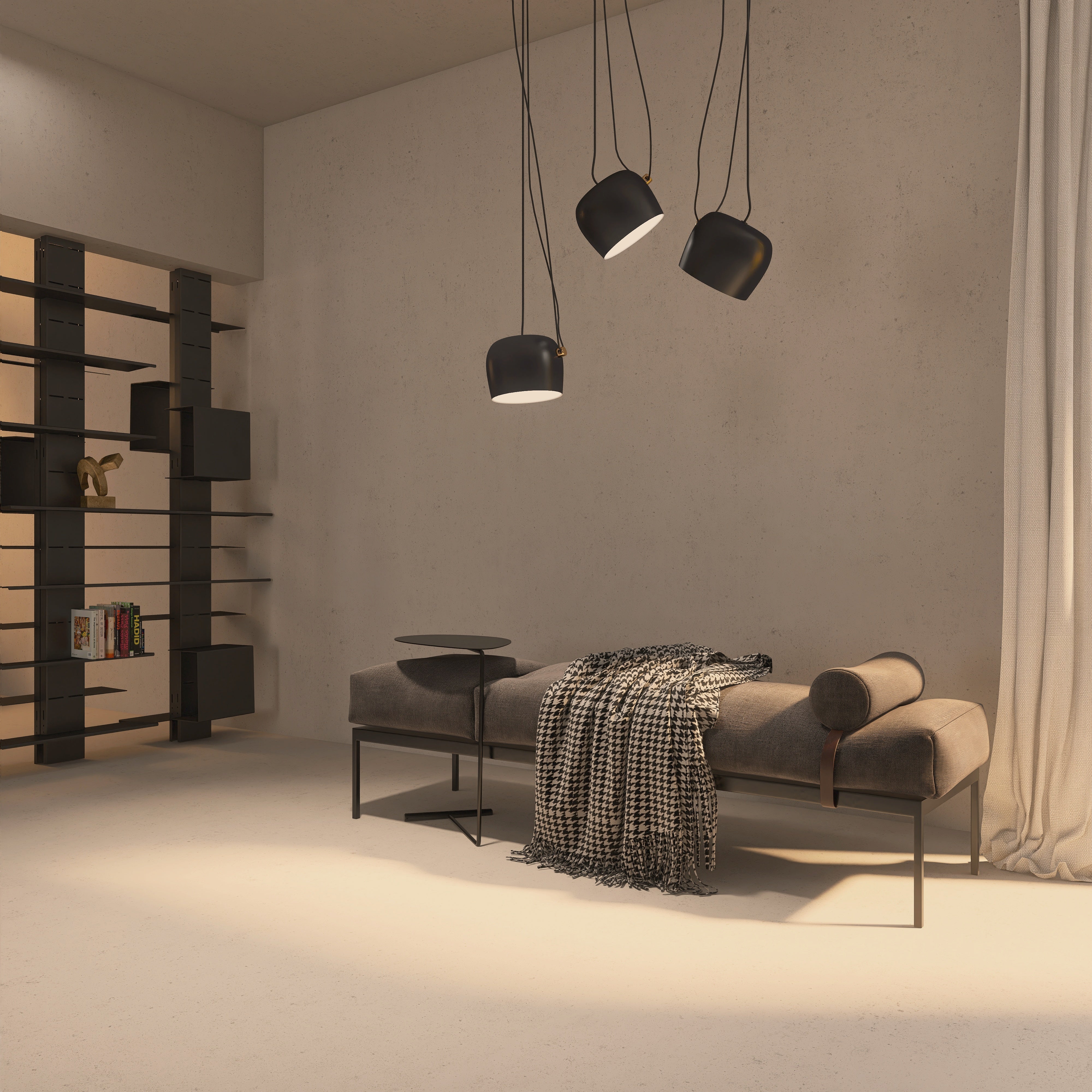 Masuta metalica LEAF design elegant inspirat din natura, cu forme delicate, ideală pentru living sau dormitor, fabricată din metal vopsit electrostatic, durabilă și rezistentă, disponibilă în două dimensiuni - mono