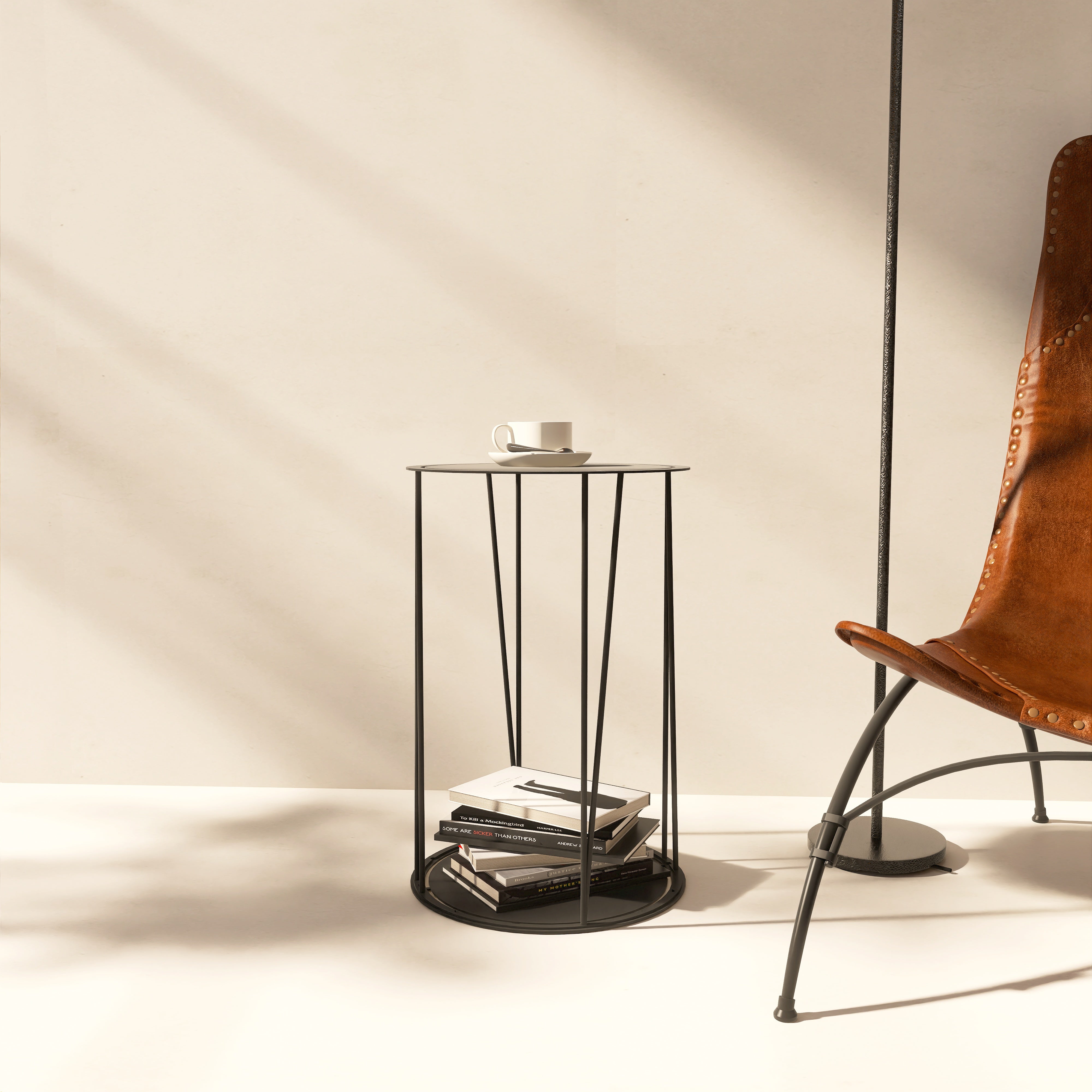 Masuta metalica NO GRAVITY design modern si minimalist, ideala pentru living, terasa sau dormitor - mono