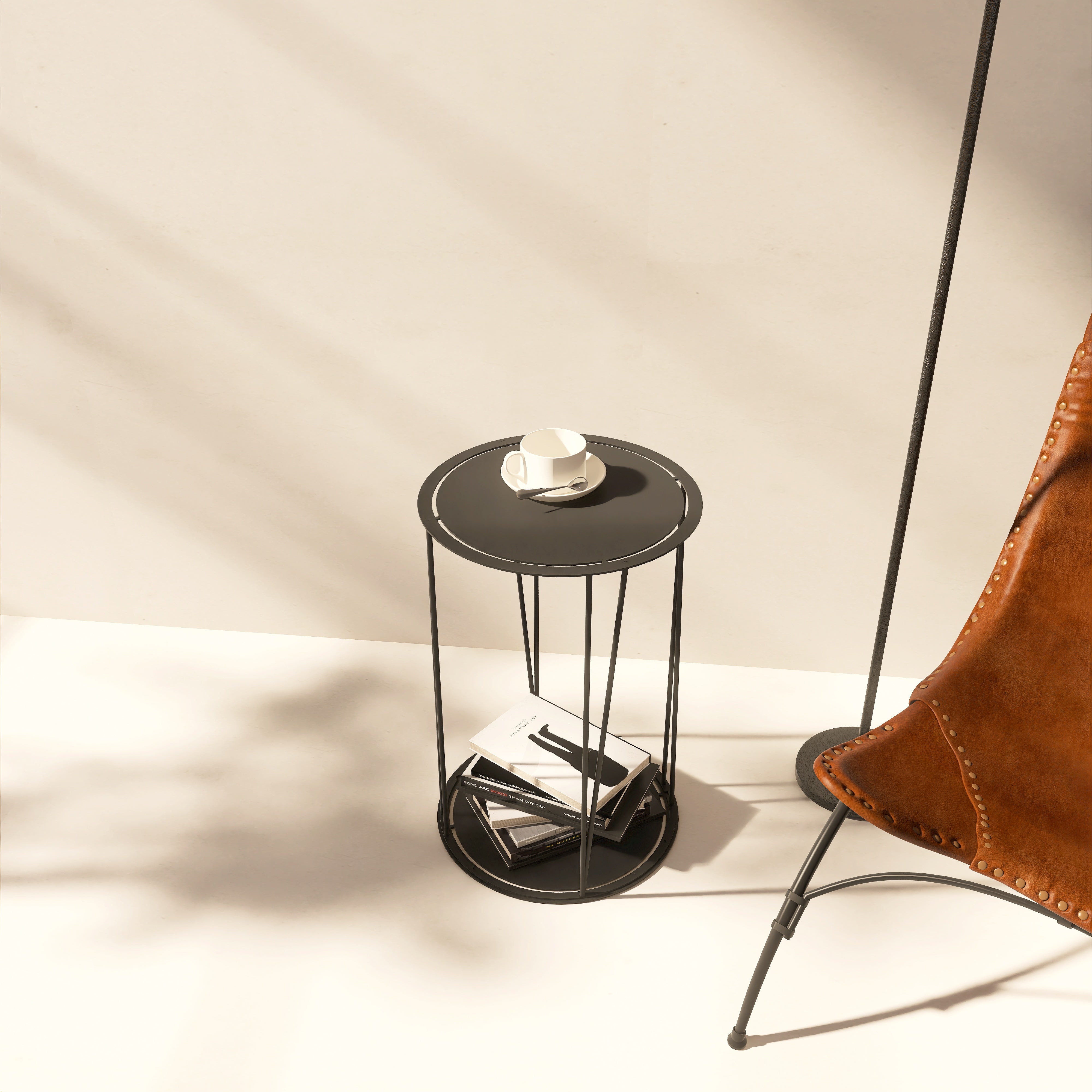Masuta metalica NO GRAVITY design modern si minimalist, ideala pentru living, terasa sau dormitor - mono