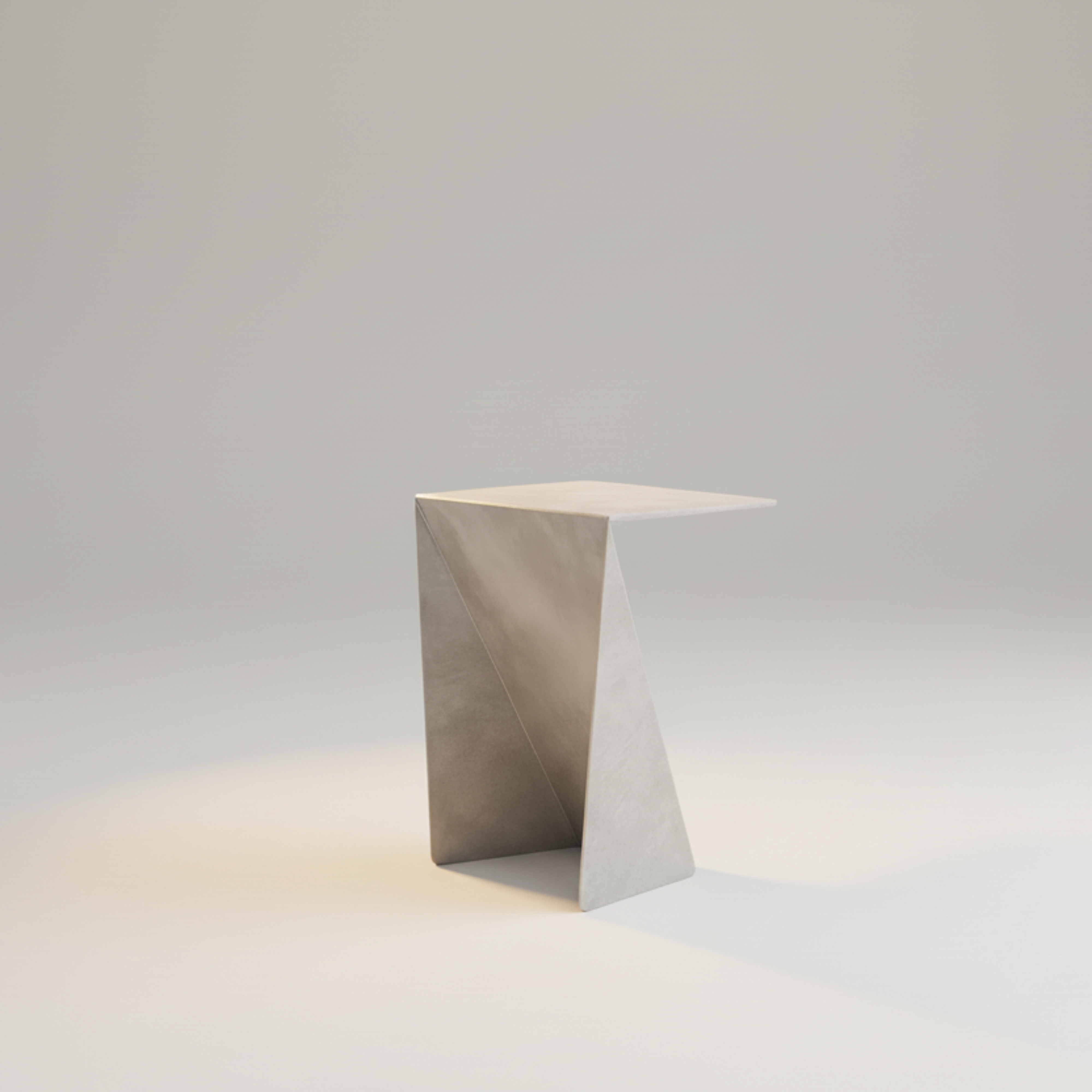 Masuță metalică SWEETY din aluminiu nevopsit finisată manual