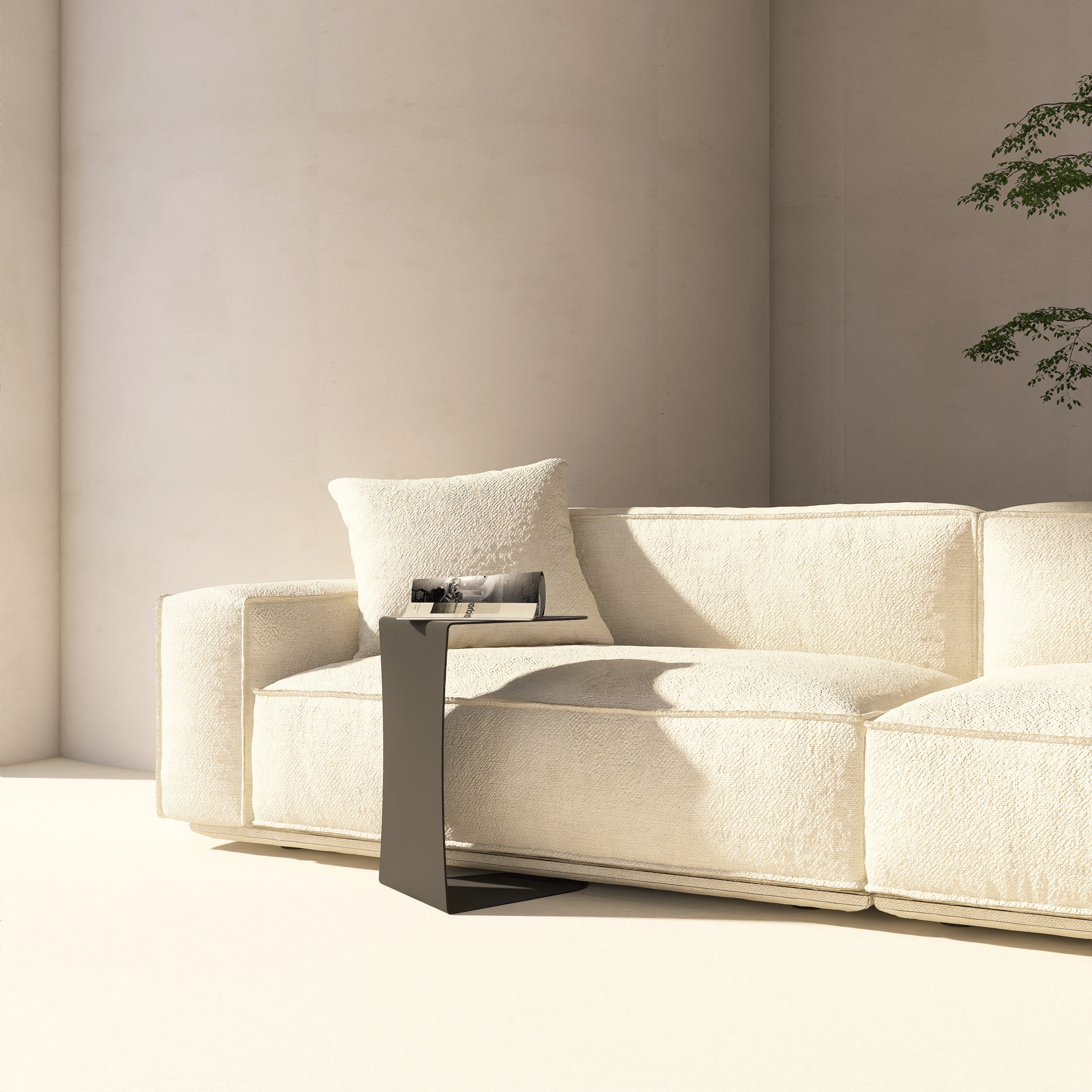 Masuta metalica WING design minimalist cu linii simple, ideala pentru living sau terasa, adaugand un accent subtil fara a incarca spatiul- mono