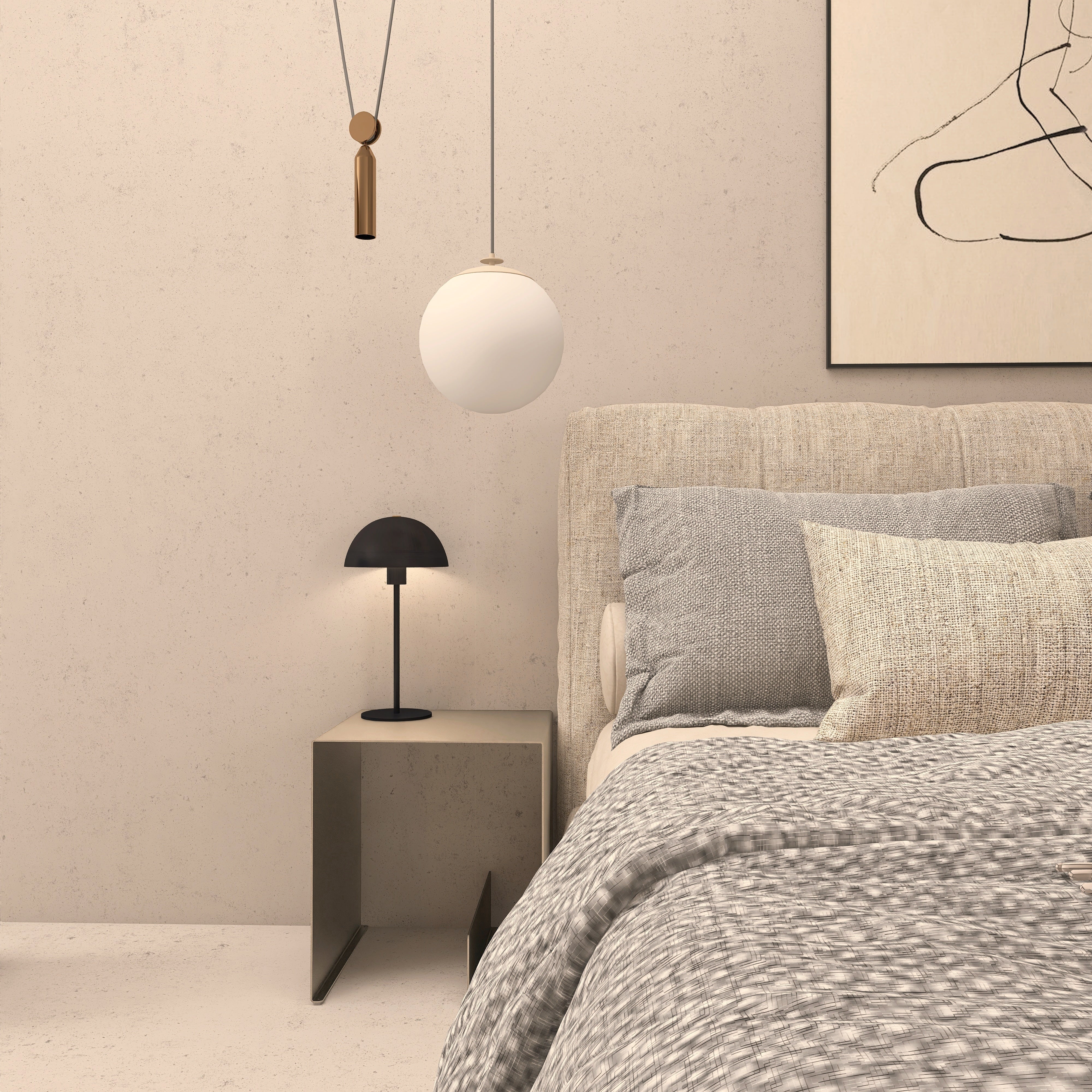 Noptiera metalica BY SIDE design modern si functional, realizata din otel de inalta calitate, potrivita pentru interior si exterior, cu suport pentru laptop sau carti- mono