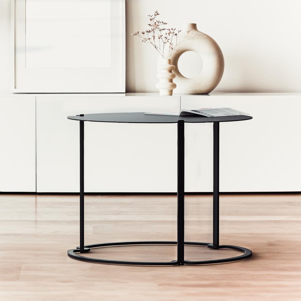 Noptiera metalica BLEND design minimalist cu linii organice, perfecta pentru orice decor - mono