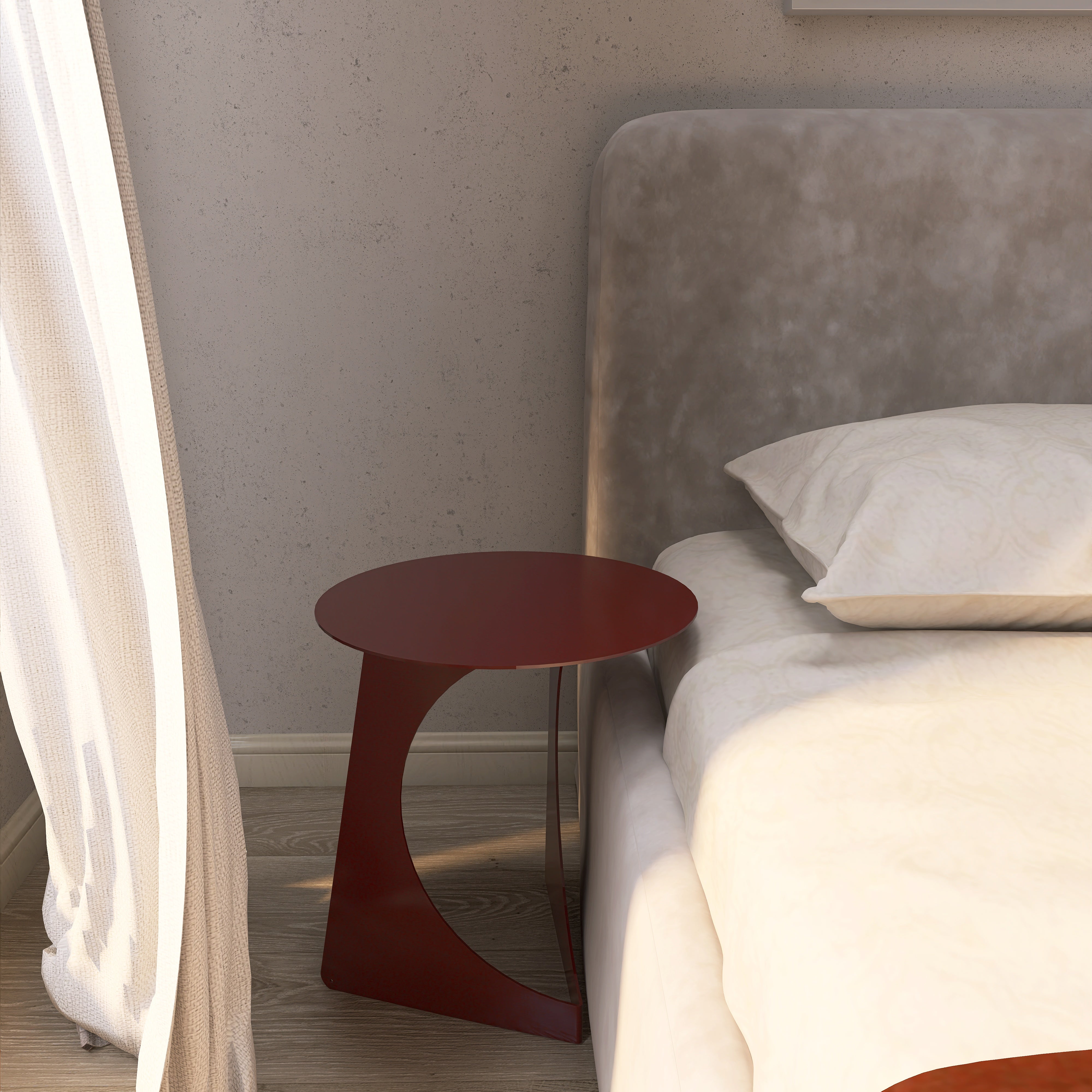 Noptiera metalica LUNA design contemporan, fabricata din materiale premium, ideala pentru noptiera, masuta de cafea sau masa auxiliara - mono