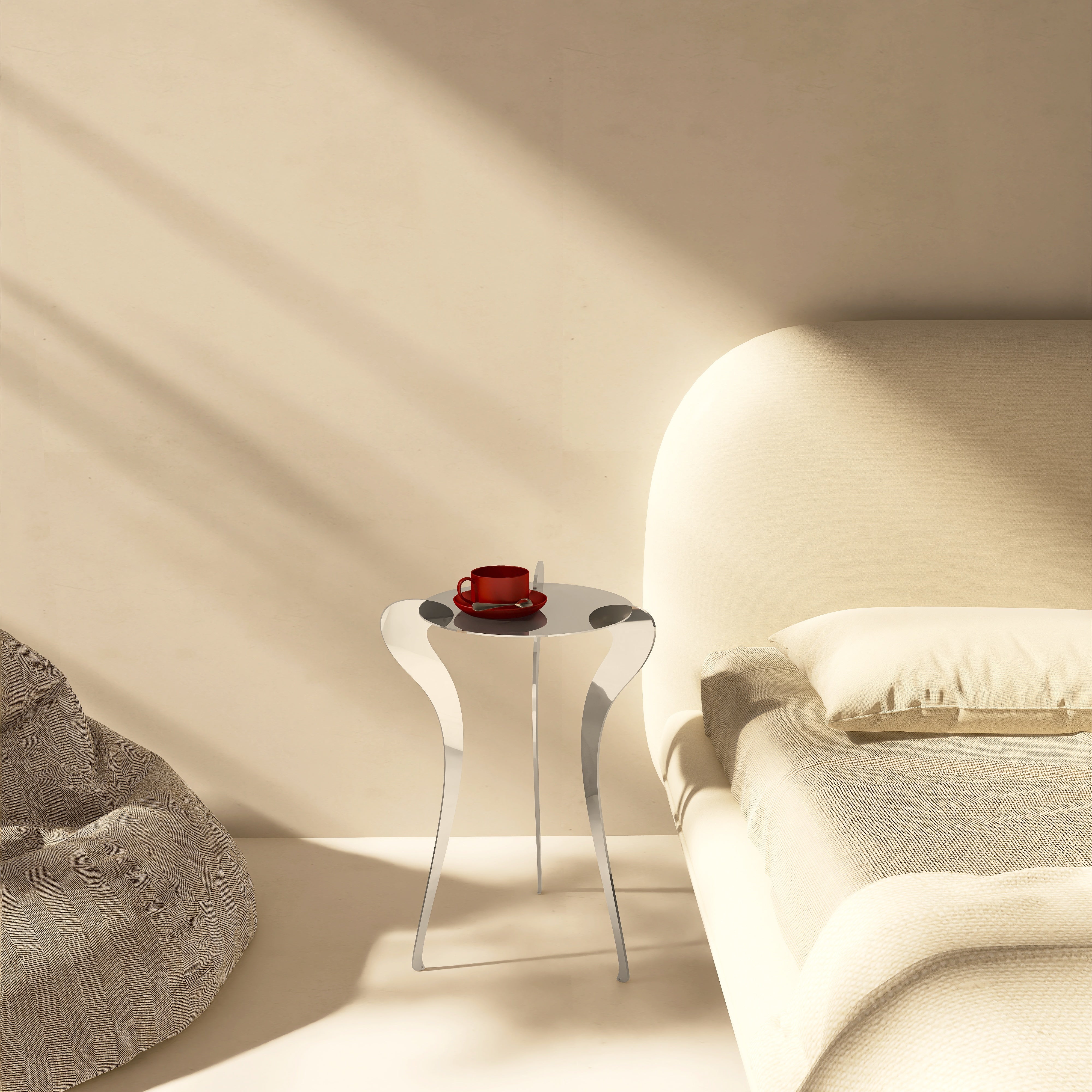 Noptiera metalica MARIE ANTOINETTE design baroc modern- mono