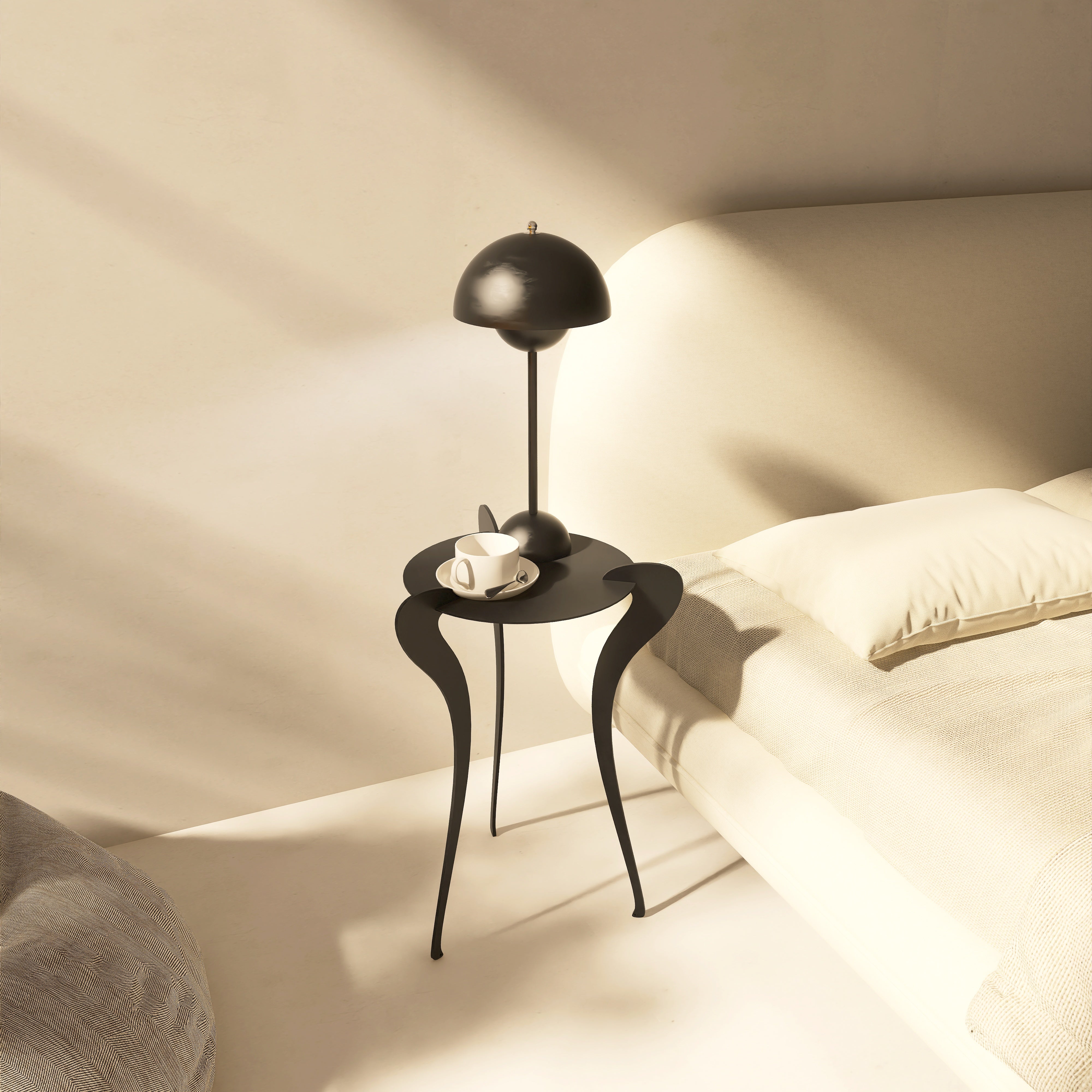 Noptiera metalica MARIE ANTOINETTE design baroc modern - mono