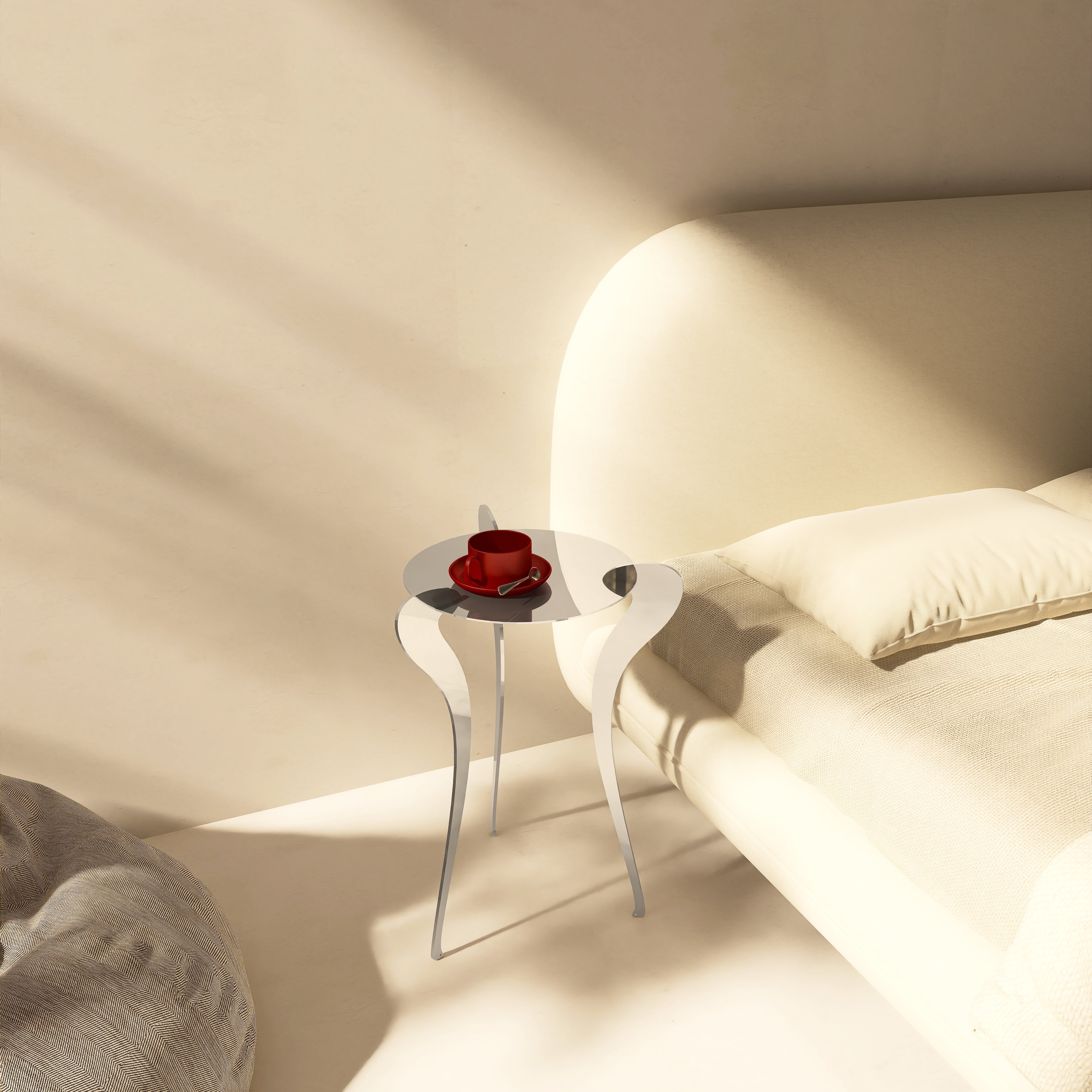 Noptiera metalica MARIE ANTOINETTE design baroc modern- mono