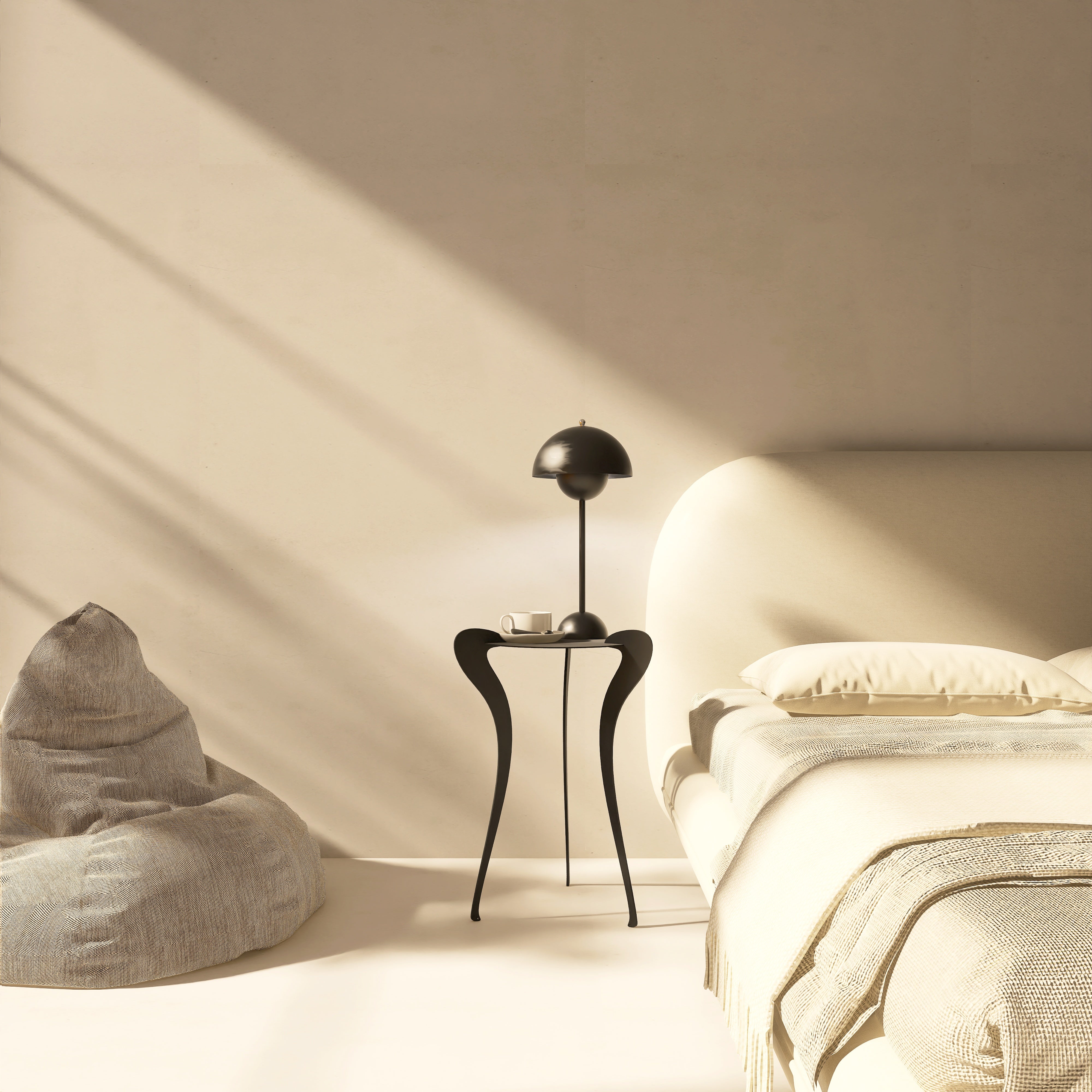 Noptiera metalica MARIE ANTOINETTE design baroc modern - mono