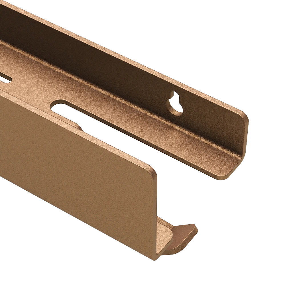 Polita metalica de baie LINE 2 – raft elegant din aluminiu, ideal ca etajera si suport pentru prosoape si produse de igiena, perfect pentru o baie ordonata si moderna.