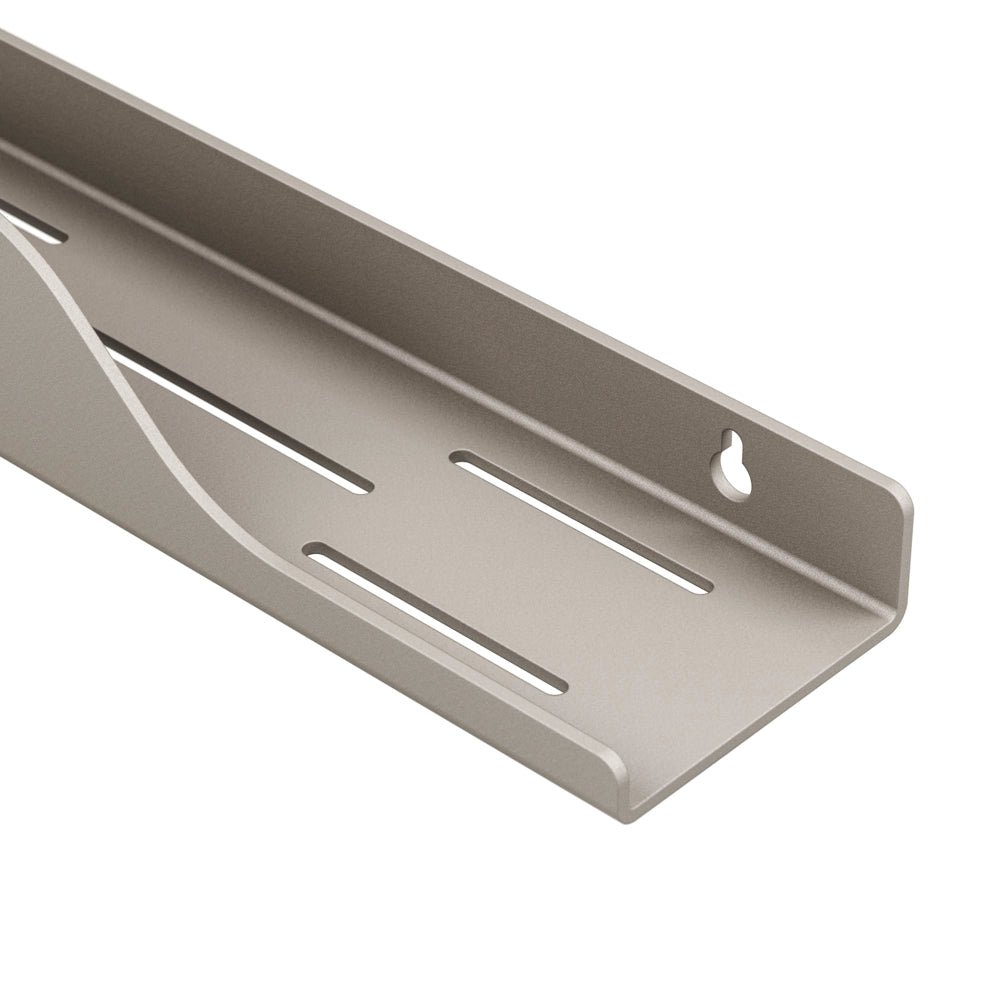 Polita metalica de baie WAVE 1 – raft elegant din aluminiu, ideal ca etajera moderna si suport pentru produse de igiena, potrivit pentru o baie organizata si minimalista.