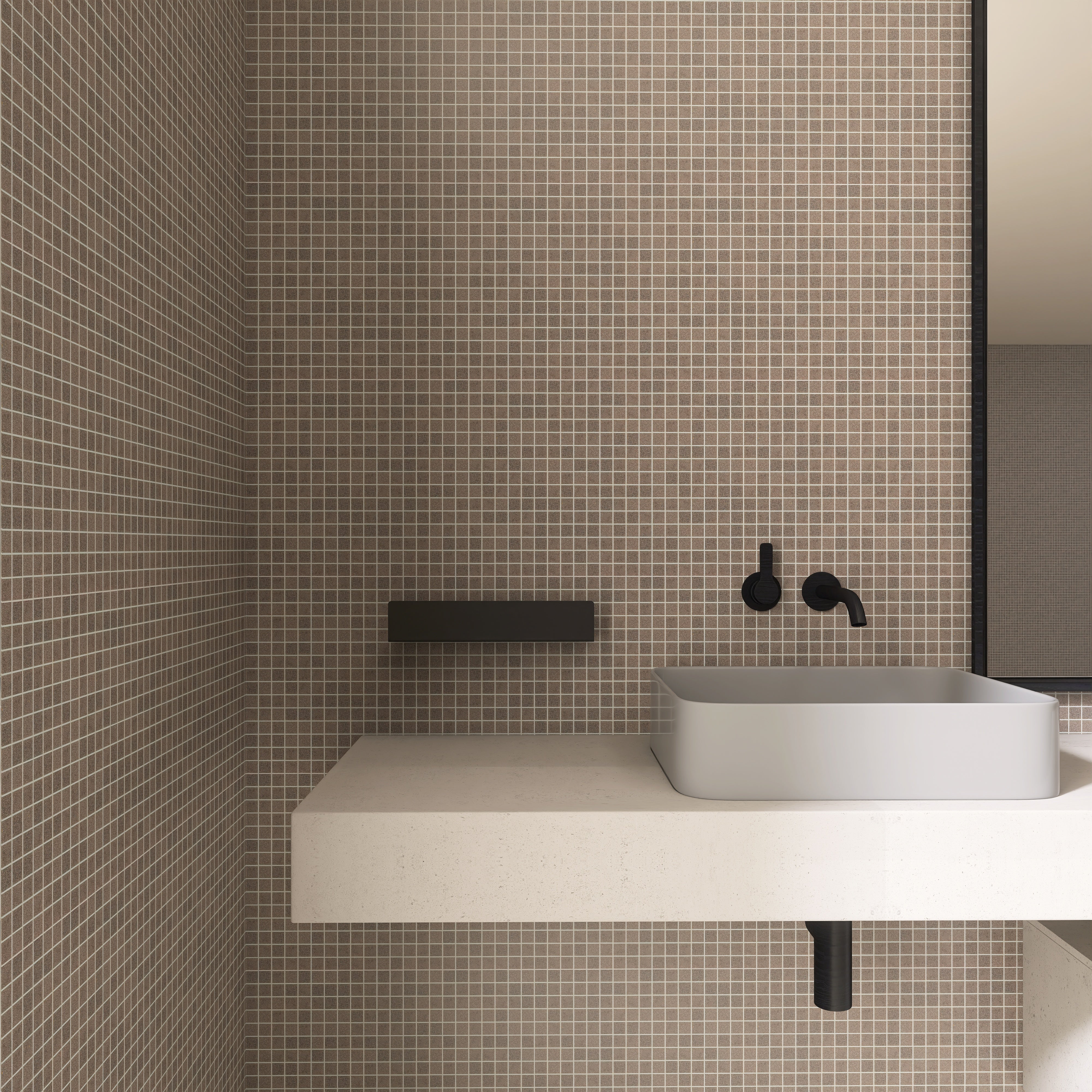 Polita metalica LINE 1 – design minimalist si liniar, perfecta pentru depozitarea produselor de ingrijire, ideal pentru orice baie compacta si practica.