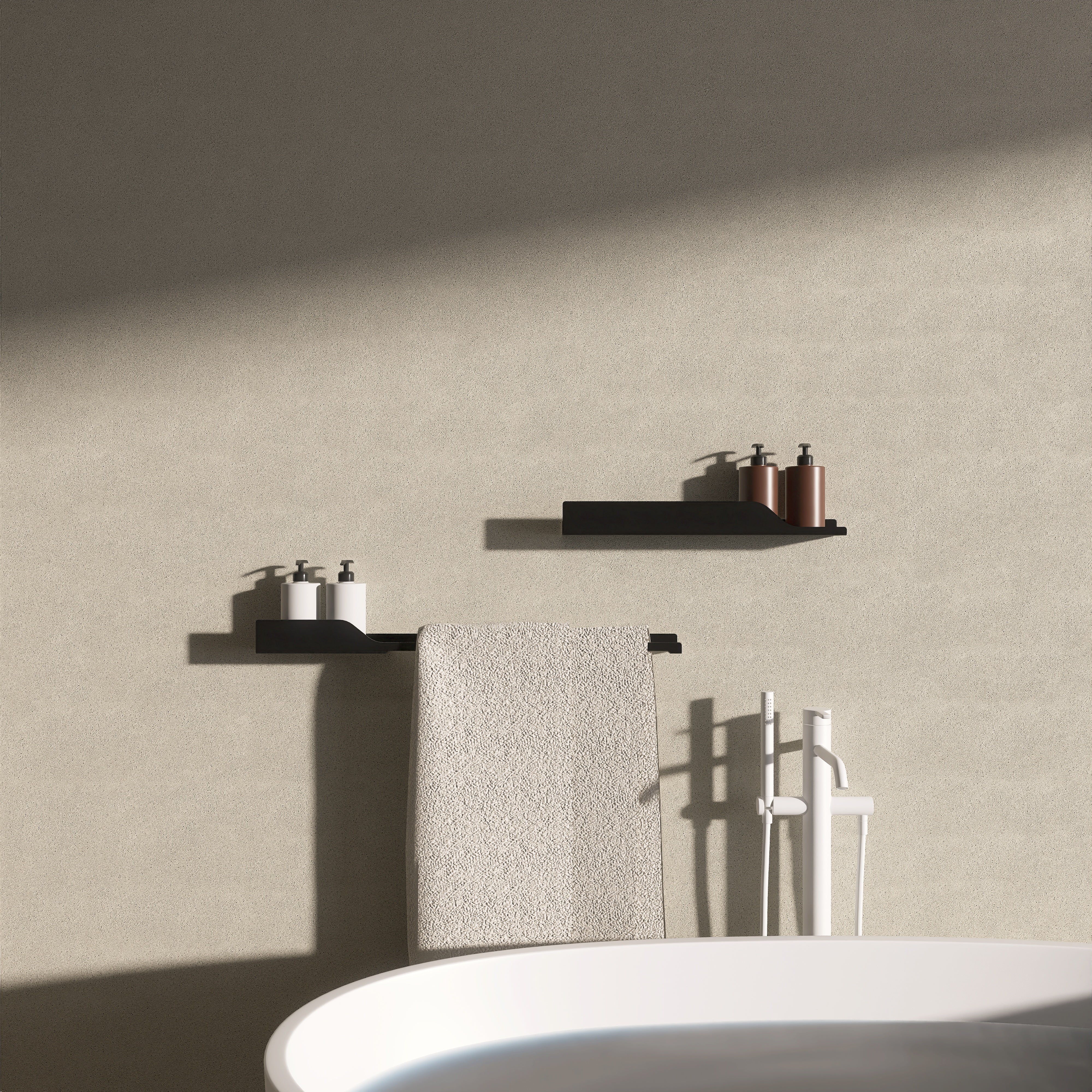 Set polite de baie WAVE 3 50+75 cm