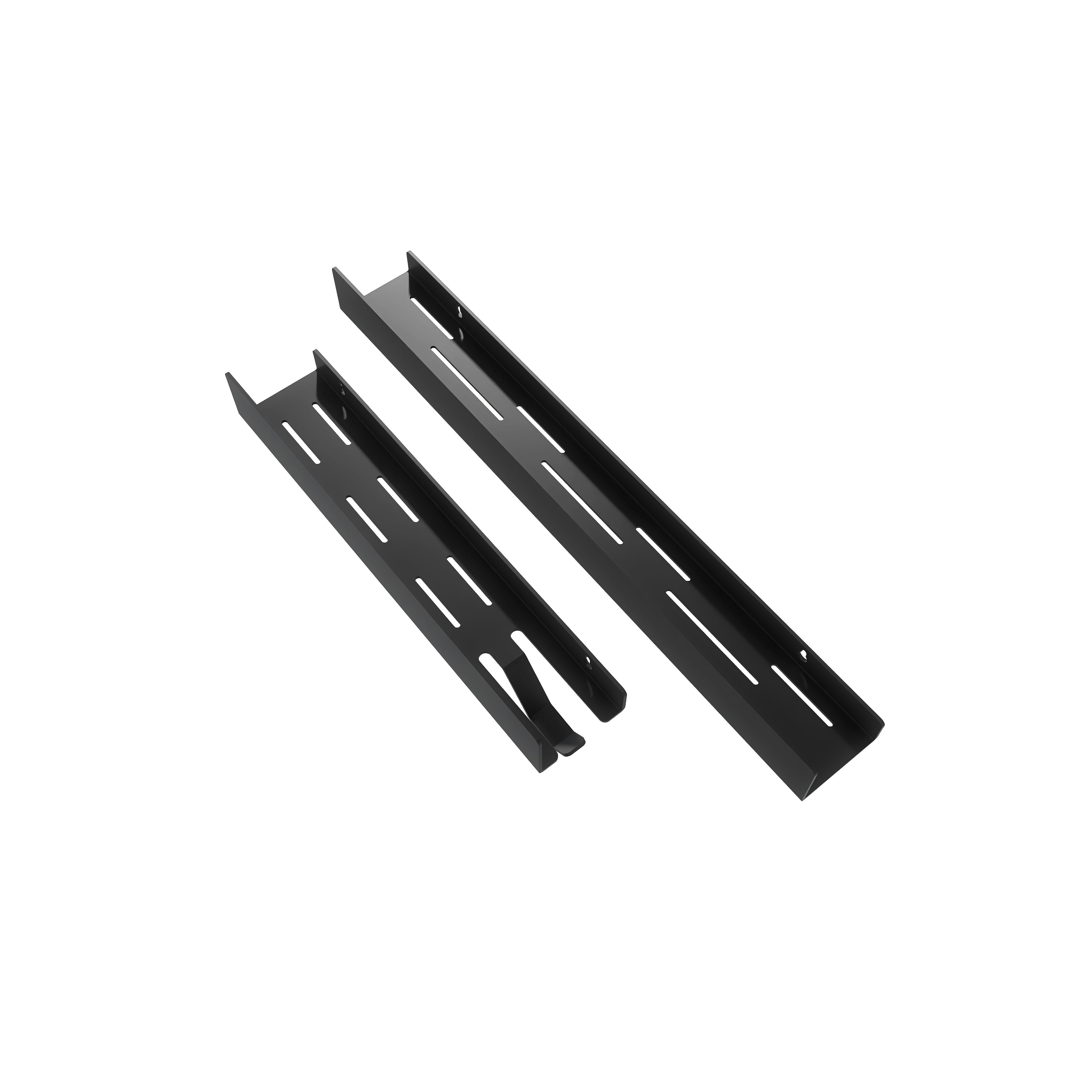 Poliţă LINE 2 cu suport prosop integrat, finisaj negru mat