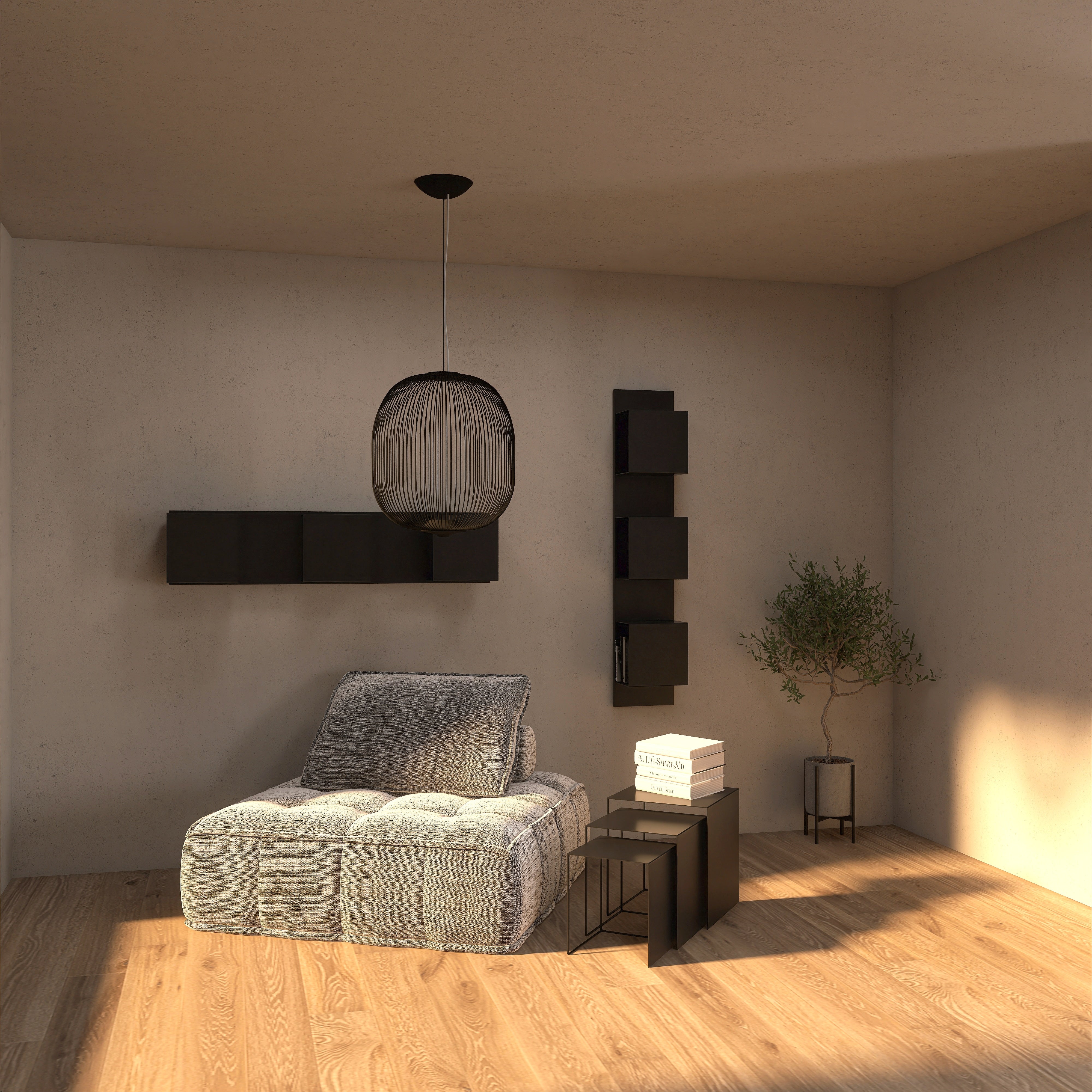 Set masute metalice GEOMETRY design modern inspirat din forme geometrice simple, cu finisaje premium, ideal pentru living, dormitor sau terasa - mono