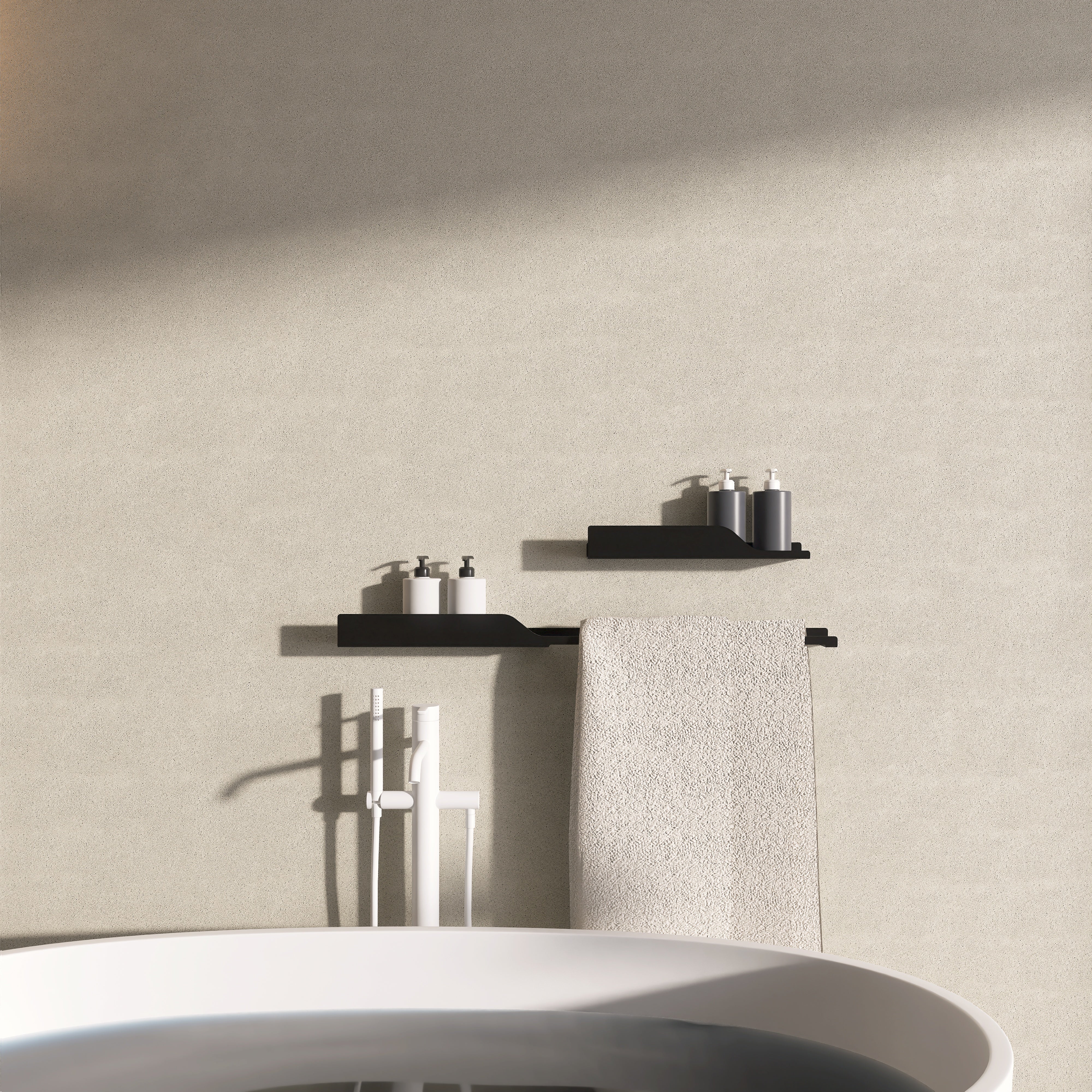 Set polite de baie WAVE 1 40+90 cm