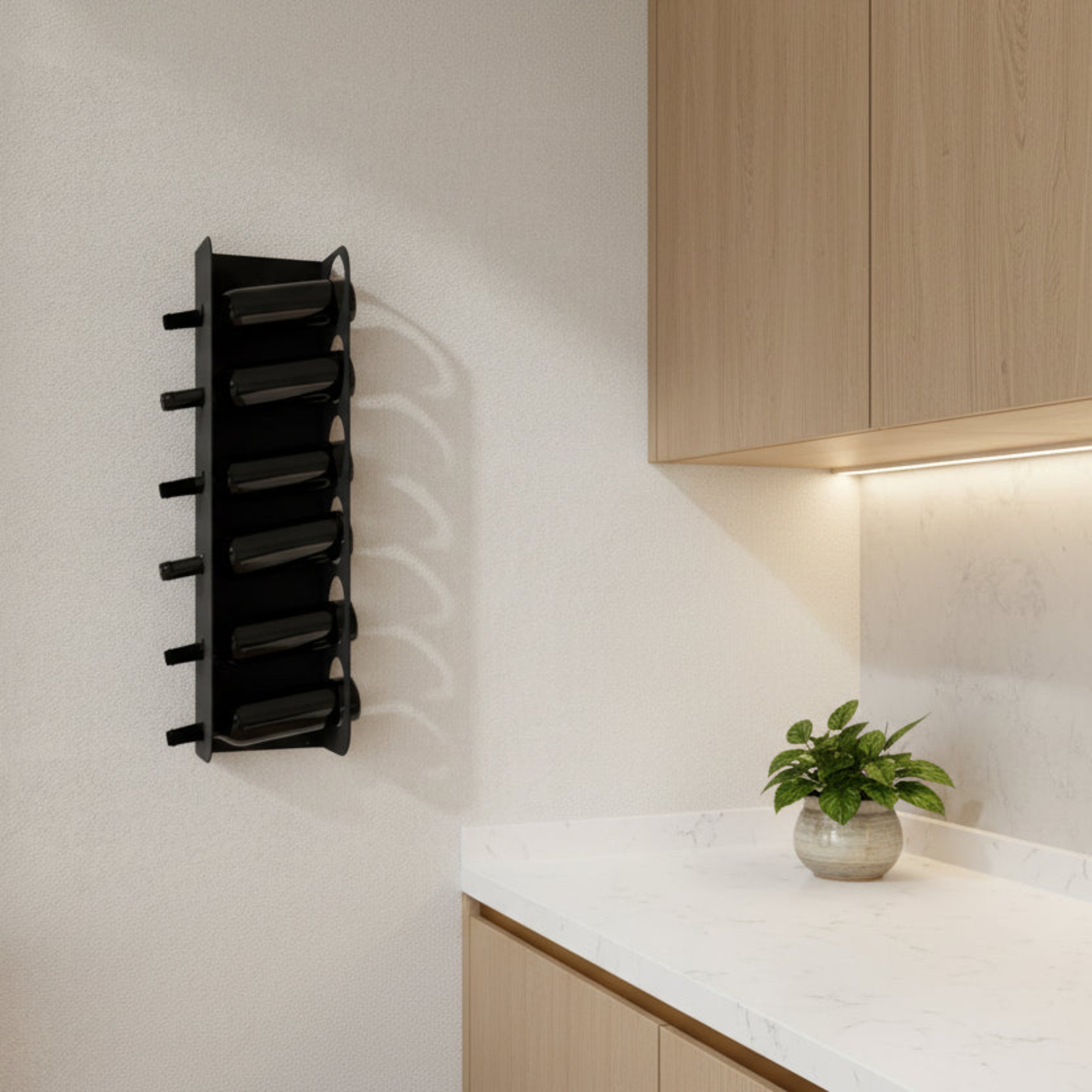 Suport pentru sticle de vin LINE în living modern - element util si decorativ