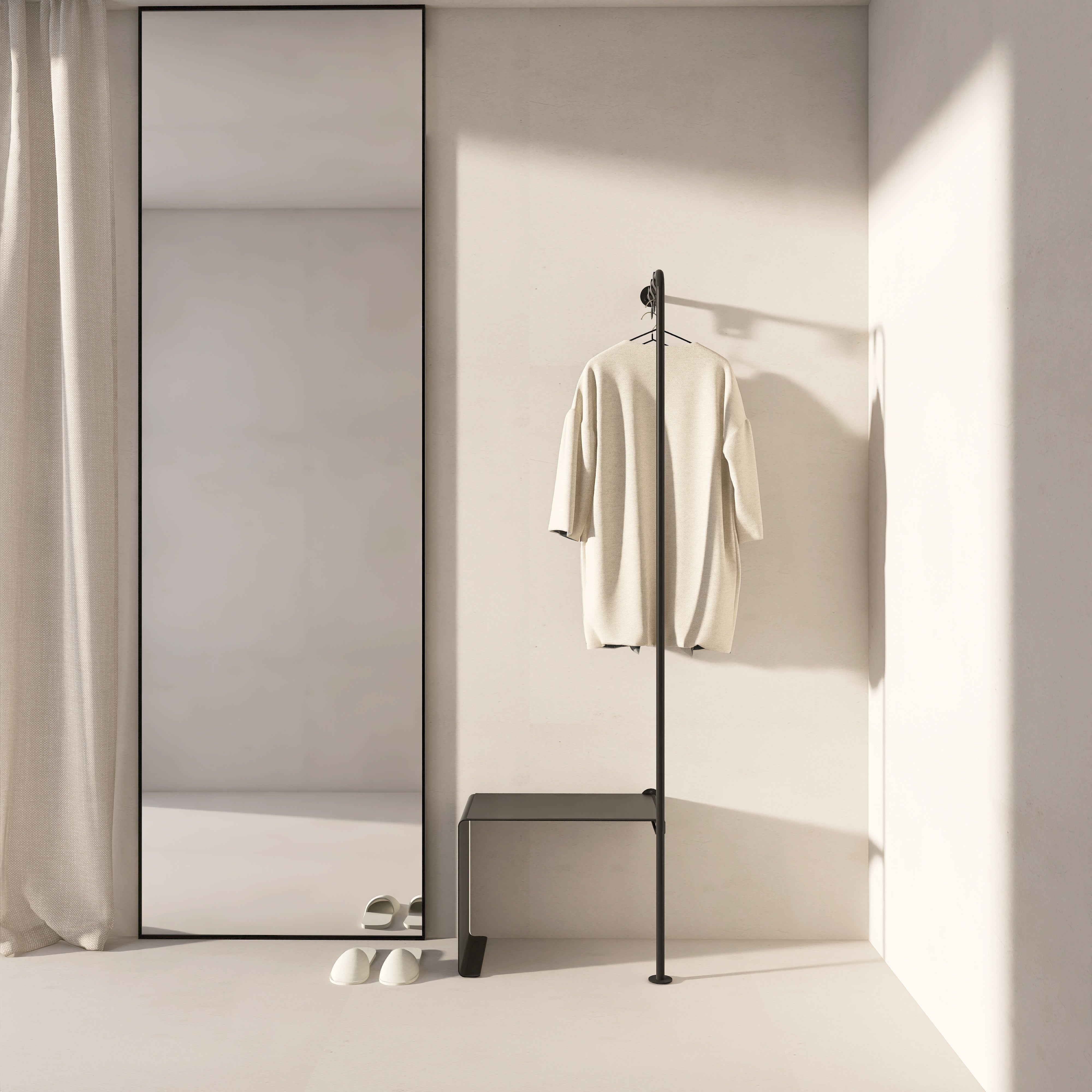 Cuier metalic minimalist Wellcome pentru hol