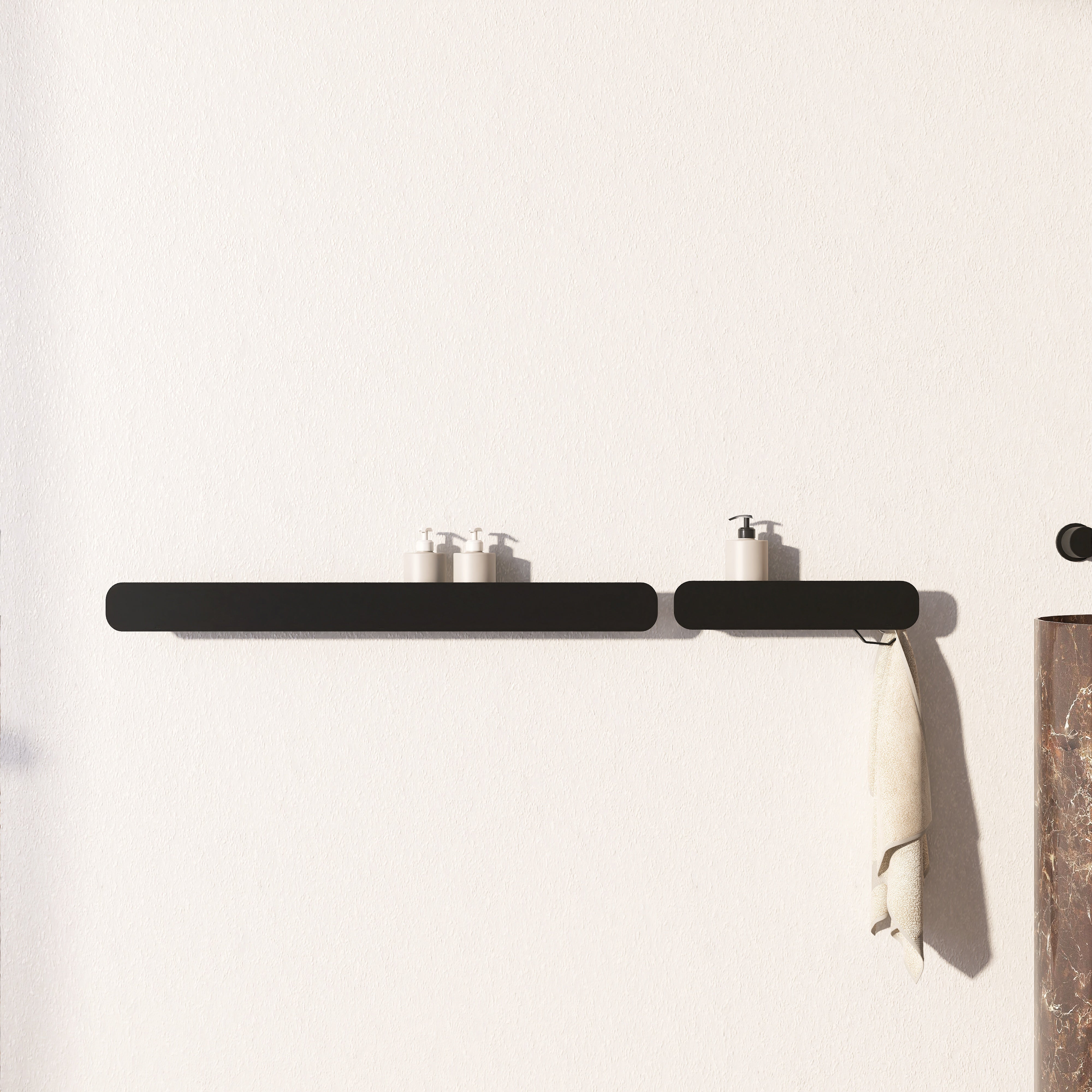 HIDE 5 Bathroom Shelf Set – 40 + 90 cm