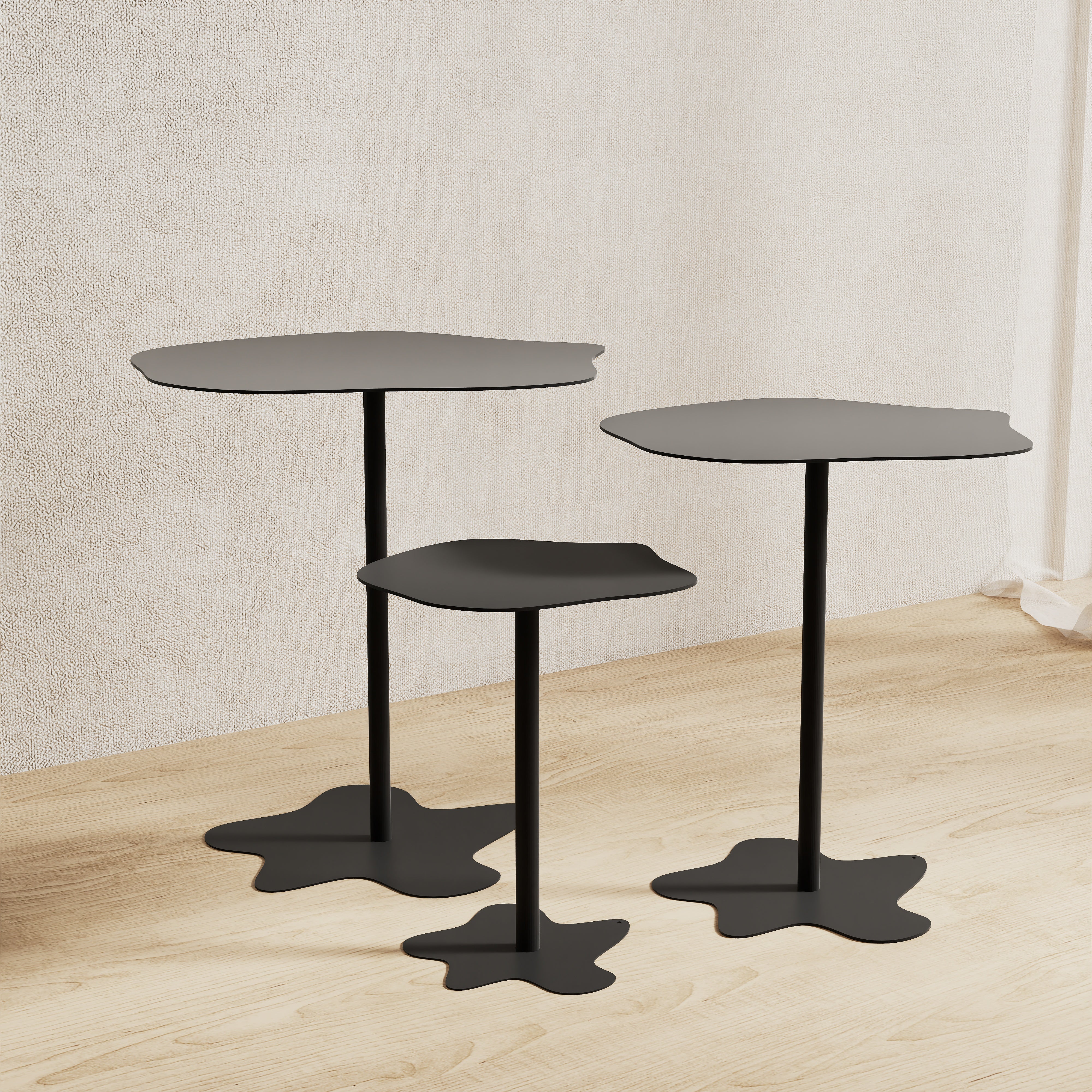 Set masute metalice WAVE S+M+L