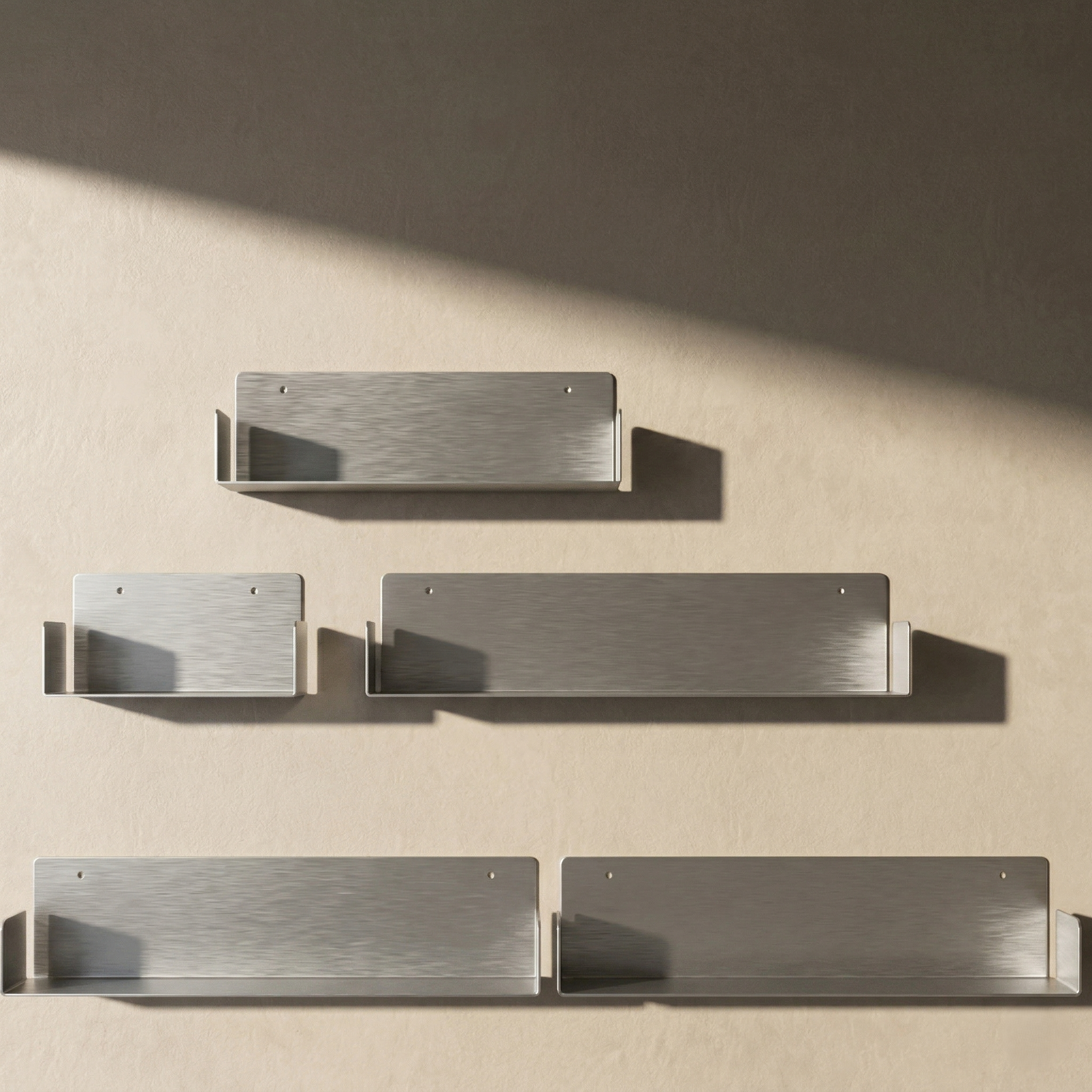 Etajeră Metalică FOLD – Aluminiu Raw