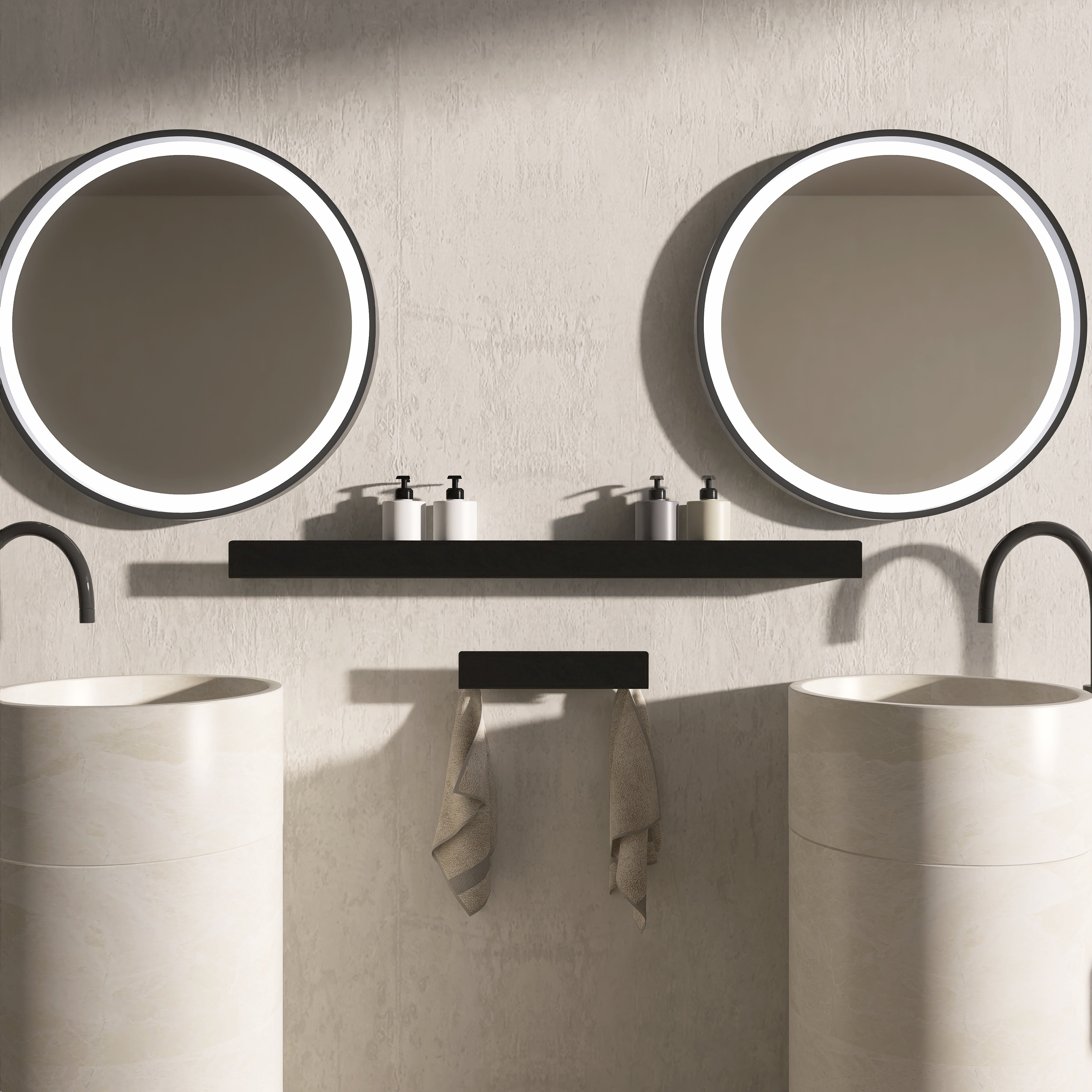 Set polite de baie LINE 9 30+100cm