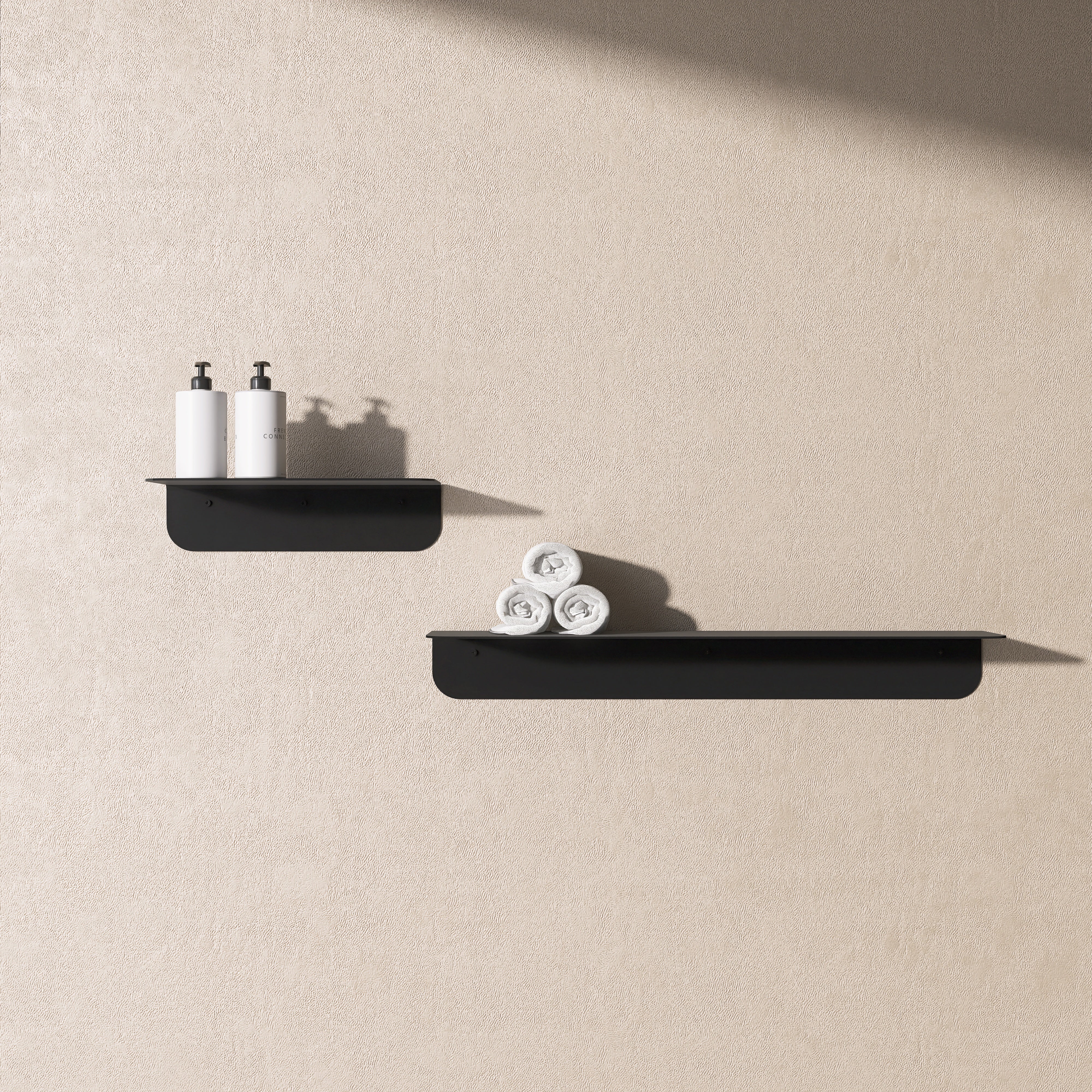 Etajera metalica Fly din aluminiu vopsit electrostatic, design minimalist, ideala pentru living, baie si hol. 