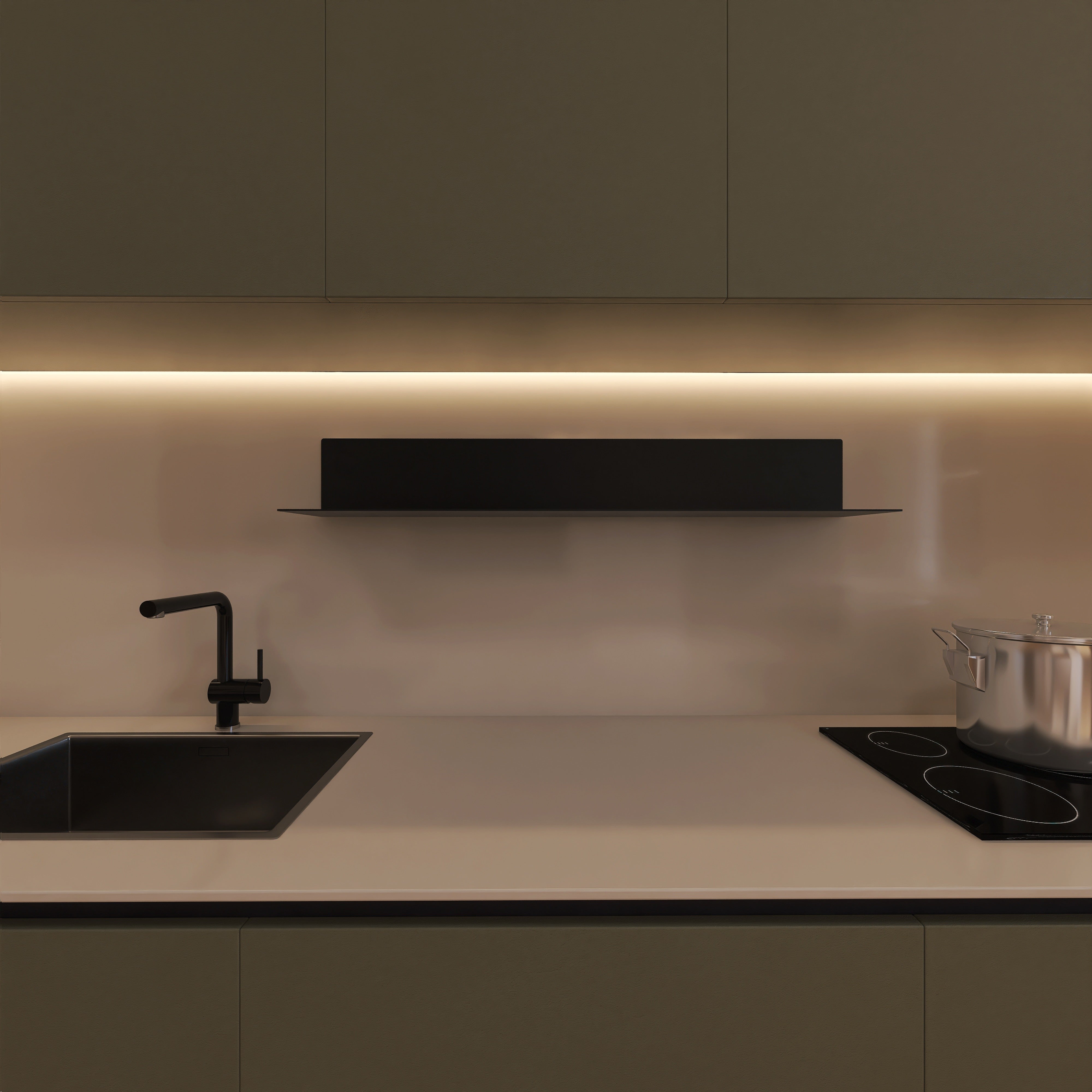 Etajeră SPOT pentru bucătărie modernă - design minimalist, perfect pentru organizare
