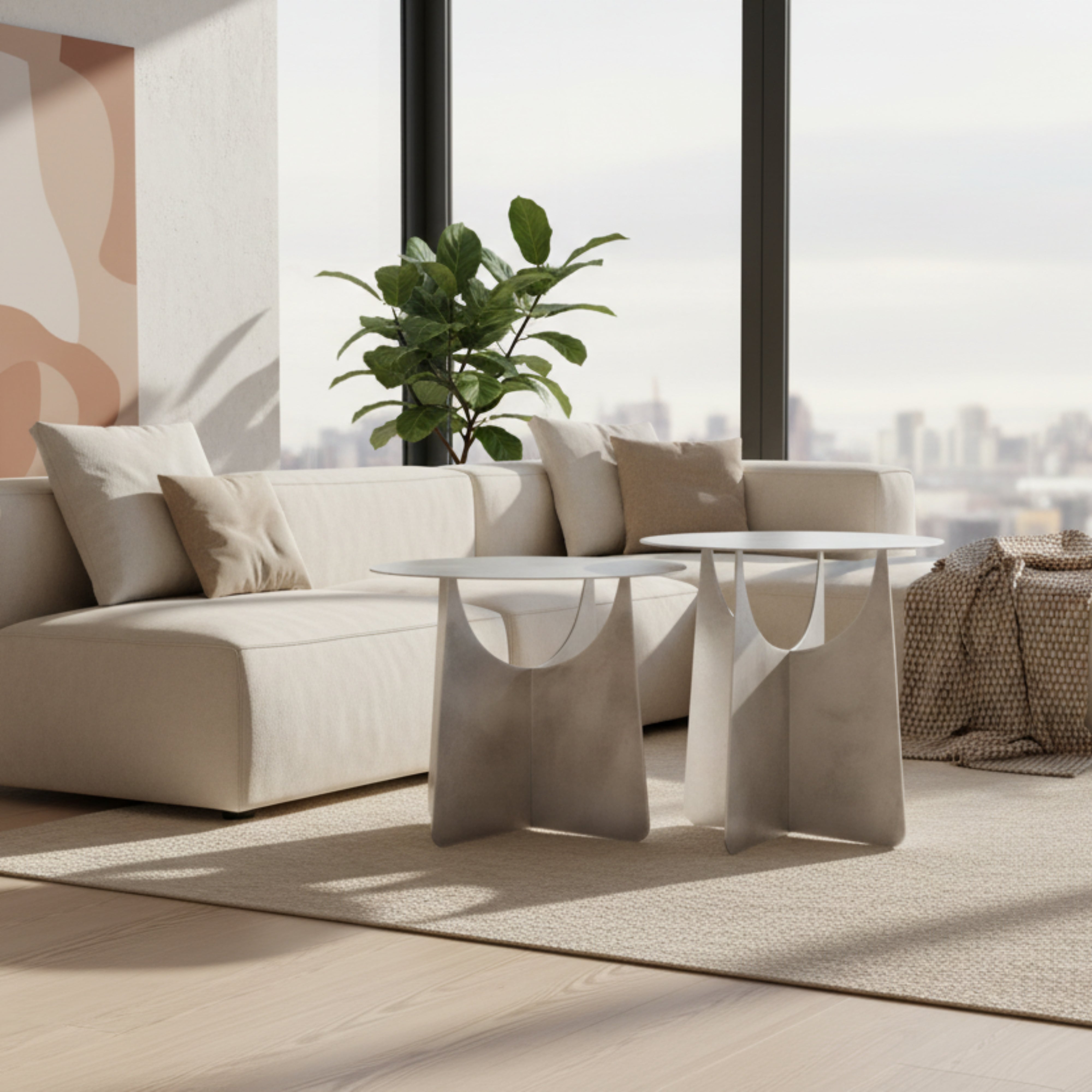  FUNNY M aluminiu nevopsit - textură naturală unică, aspect autentic, reflexii subtile industrial-elegante

