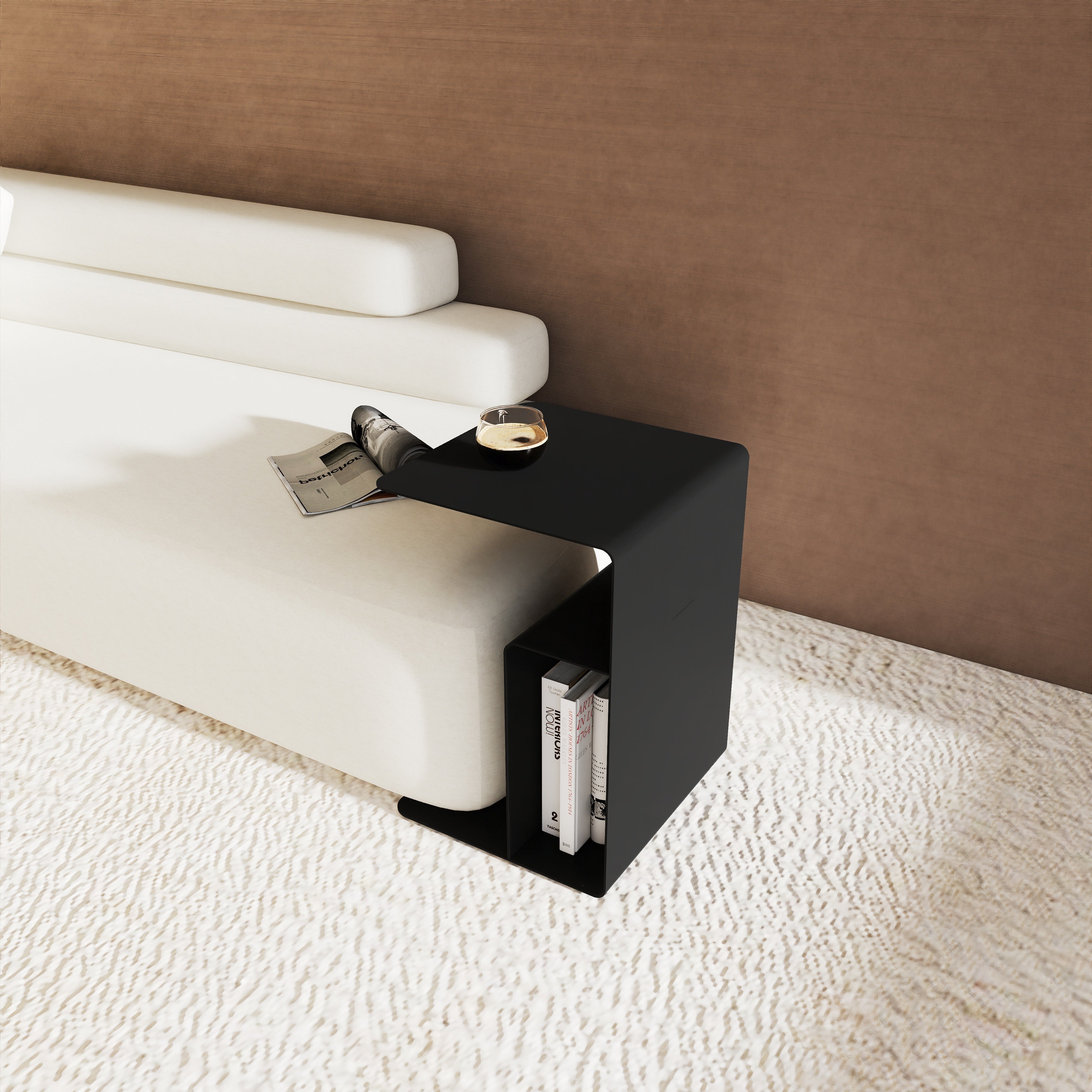 Finisaj de calitate premium măsuță BOOK, metal rezistent și durabil