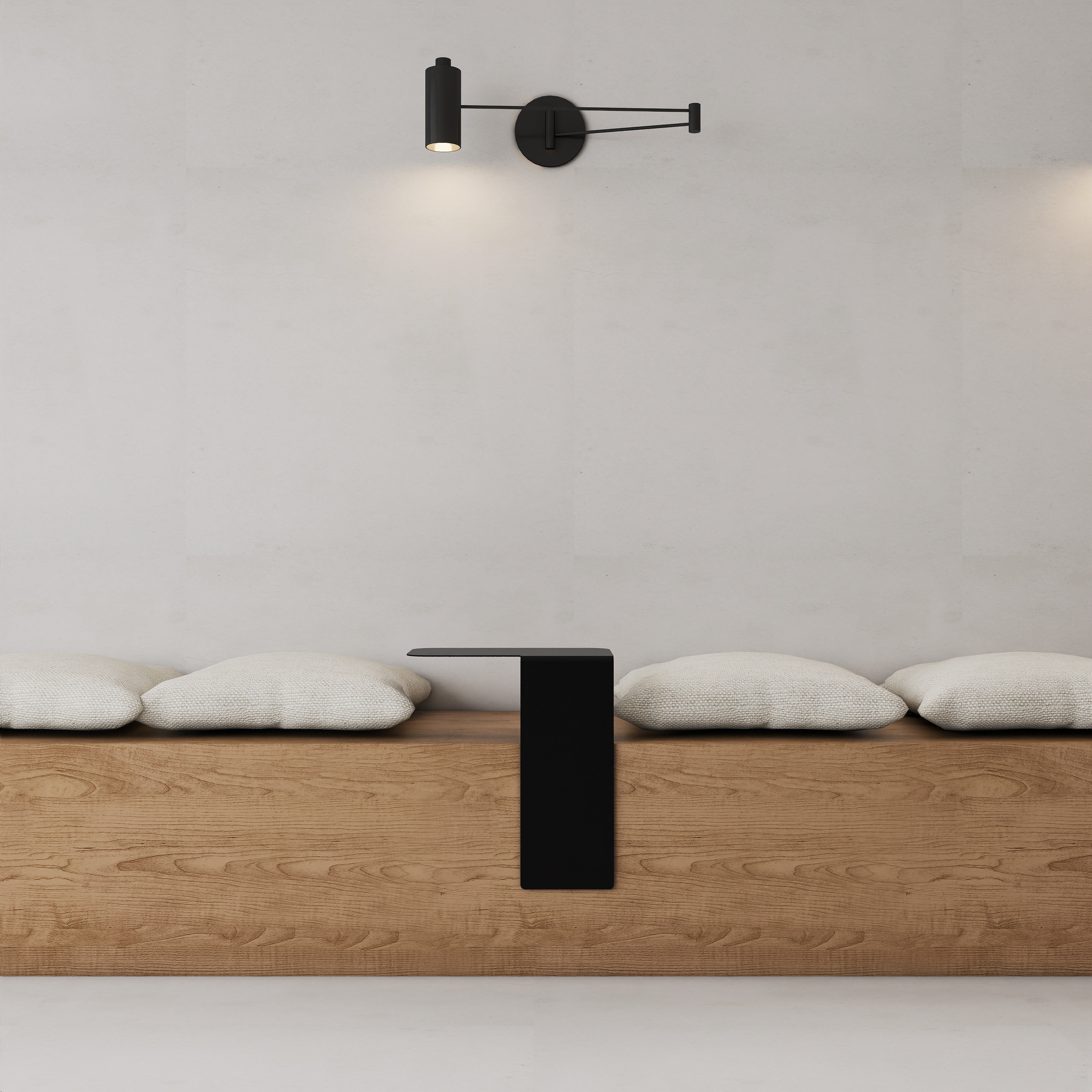 Detaliu finisaj texturat al măsuței metalice FLOATING GEOMETRY 1 mono
