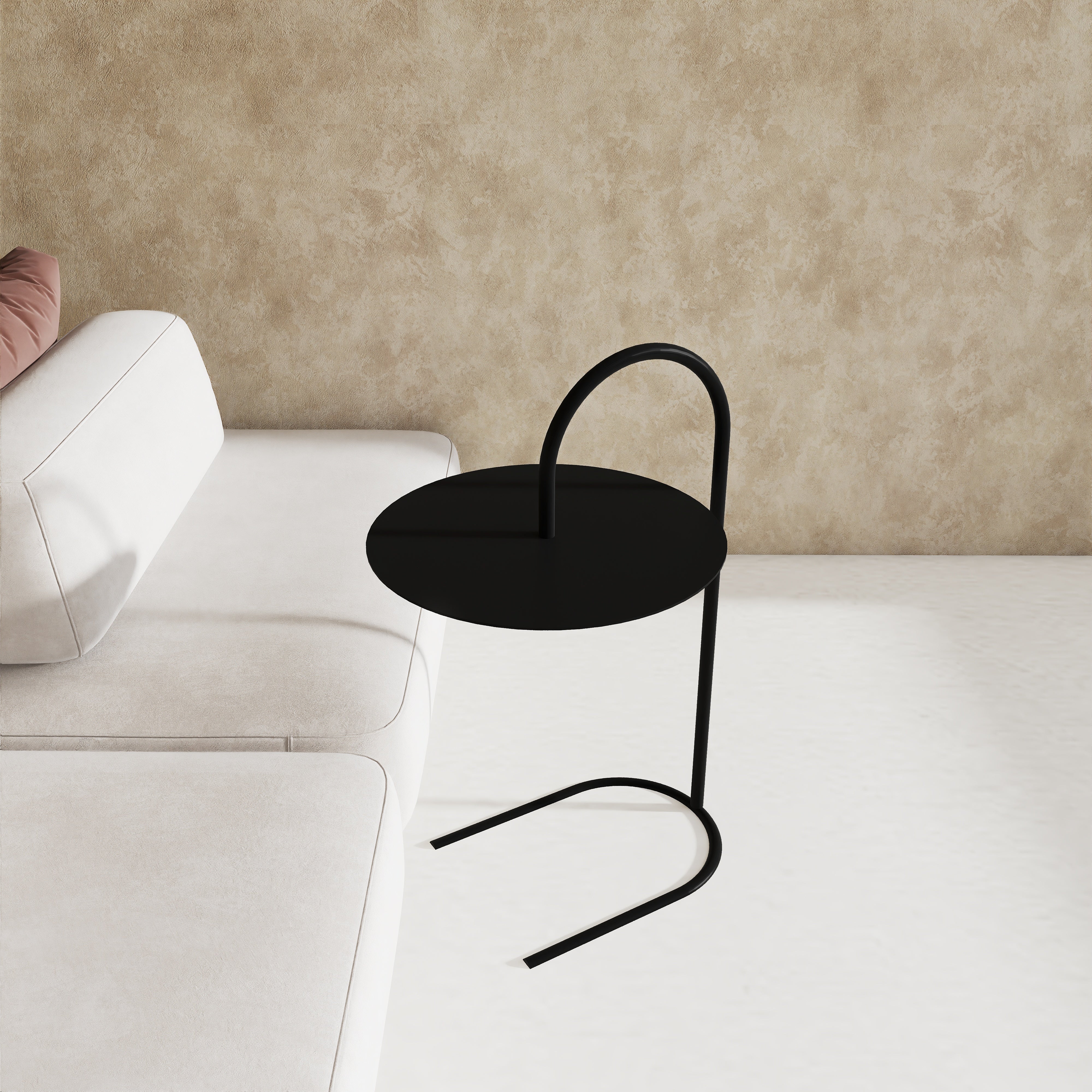 Detaliu structură metalică măsuță TALER 1, design minimalist pentru living sau birou