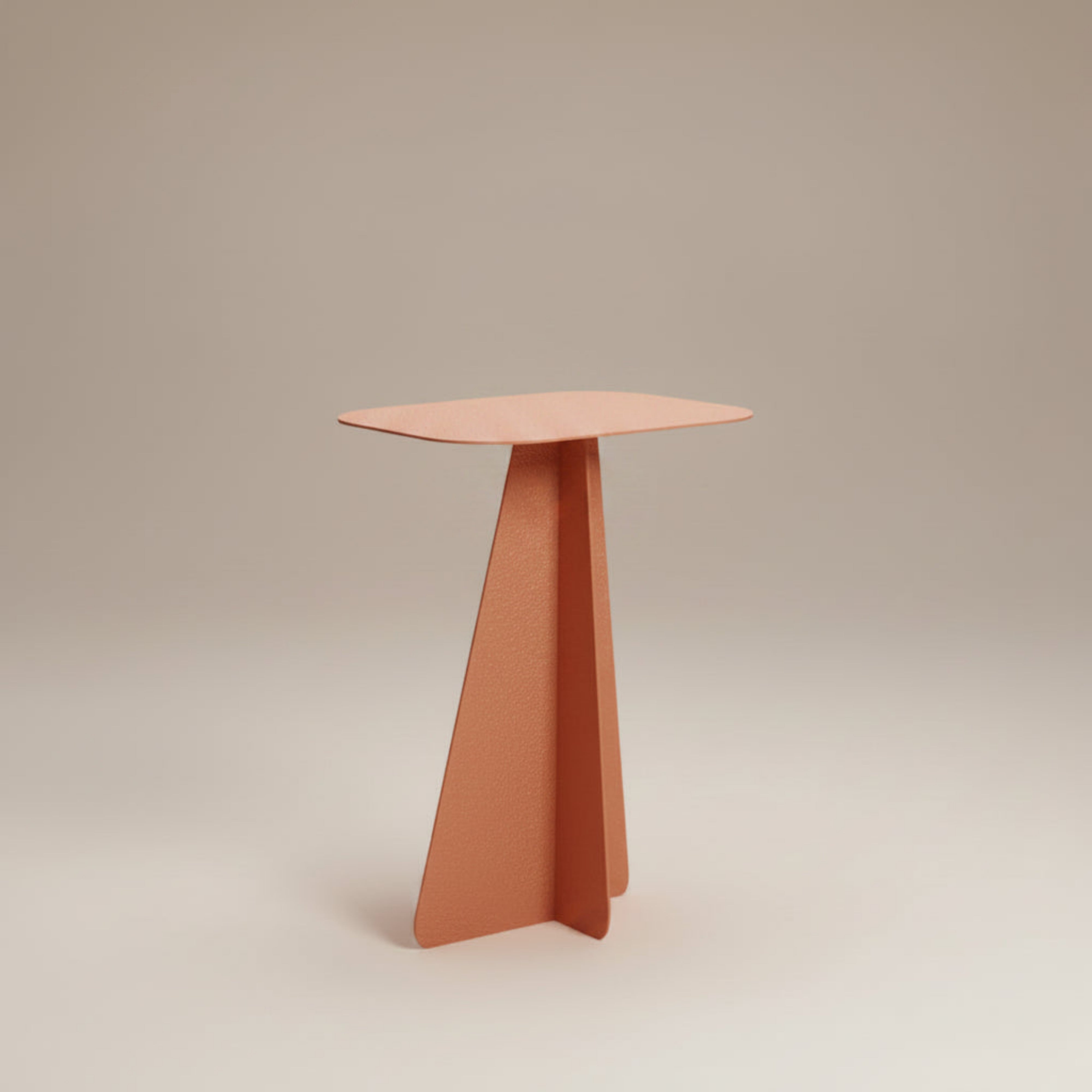 Măsuța SPRING din metal, culoare coral – accent de culoare în spații moderne, colecția mono