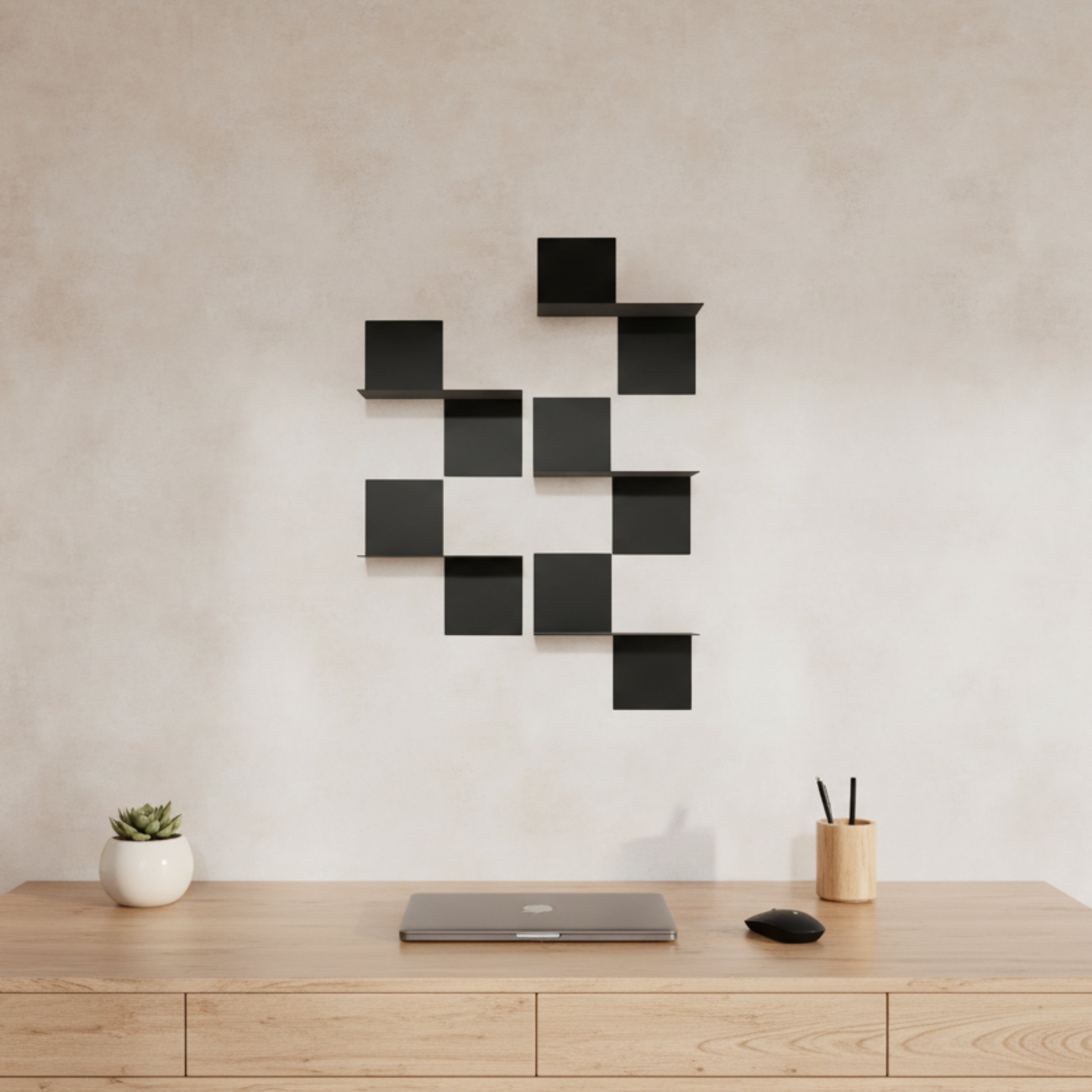 Poliță CUBE - stabilitate pentru colecția ta literară și zona de lucru