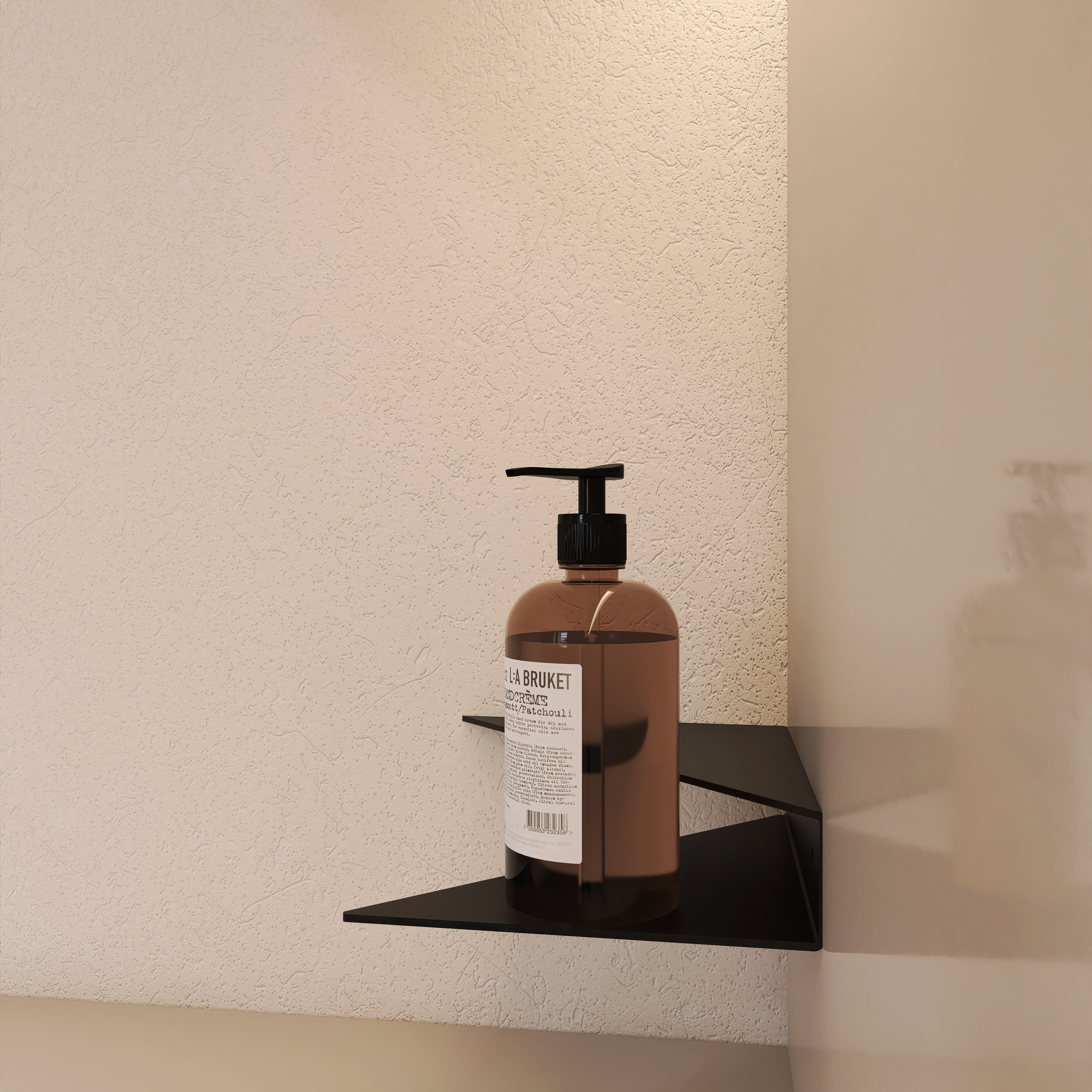 Poliță metalică POINTY cu design geometric - 2 triunghiuri suprapuse, 2 nivele de depozitare