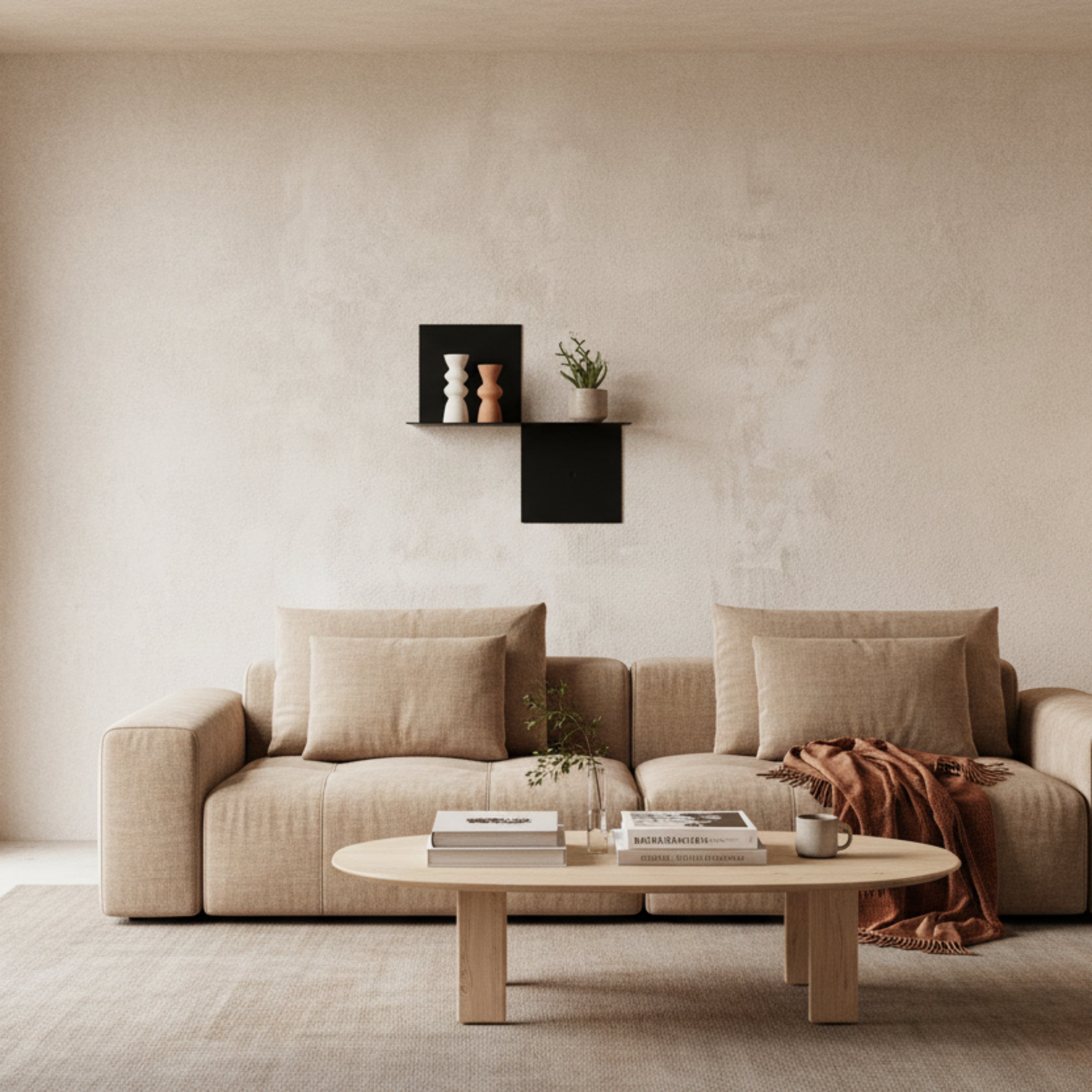 Poliță metalică CUBE pentru living - design modern și minimalist 