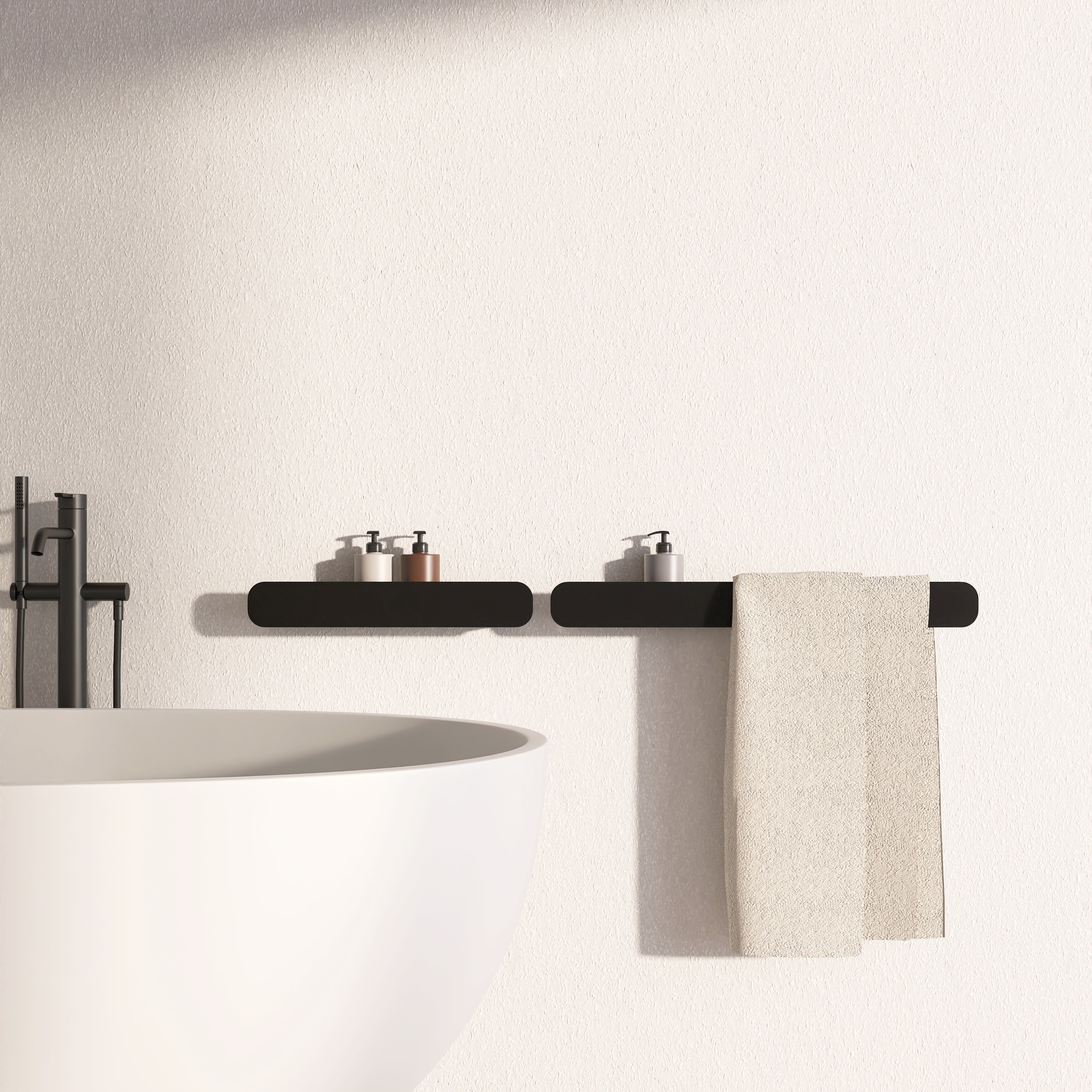 HIDE 4 Bathroom Shelf Set – 50 + 75 cm