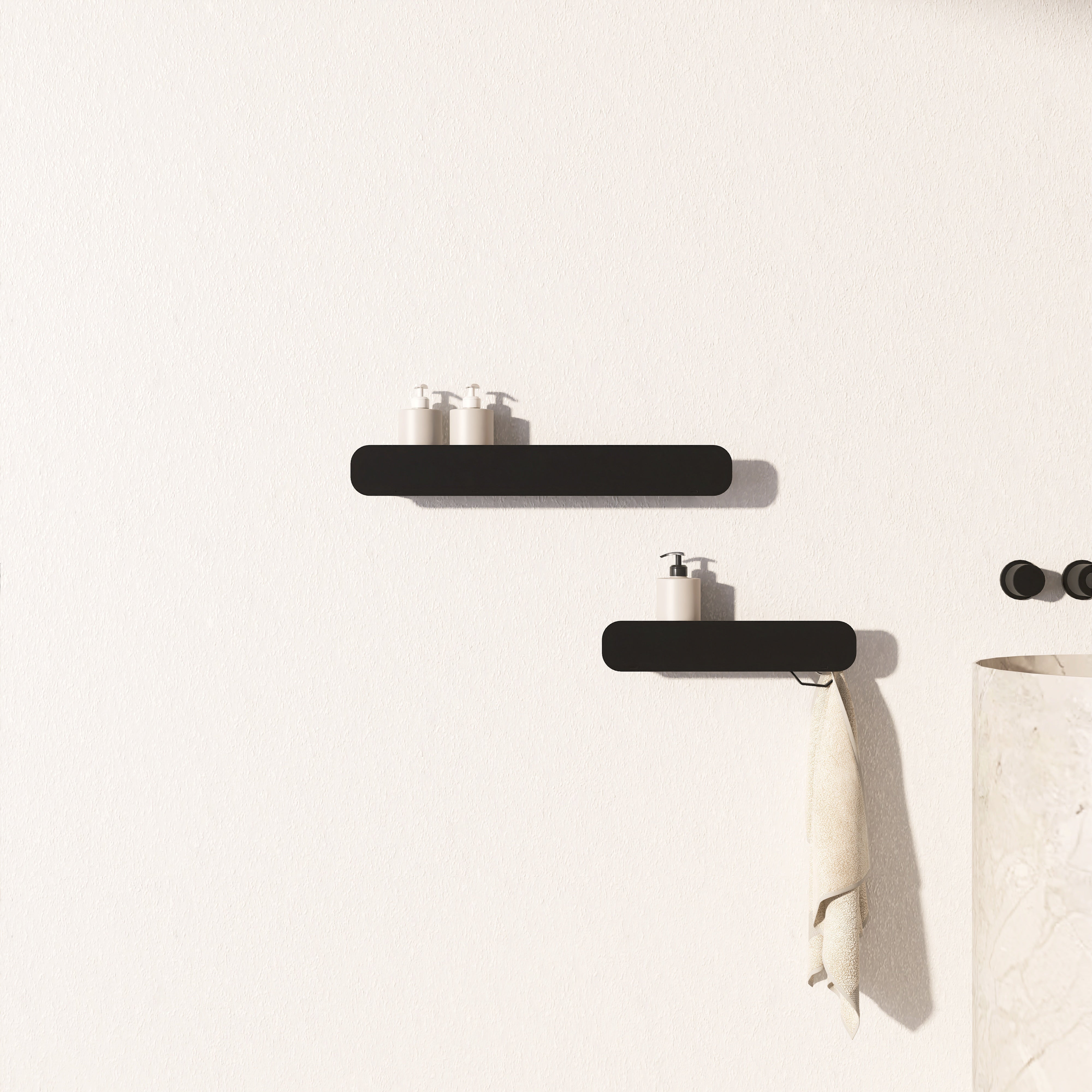 HIDE 6 Bathroom Shelf Set – 40 + 60 cm