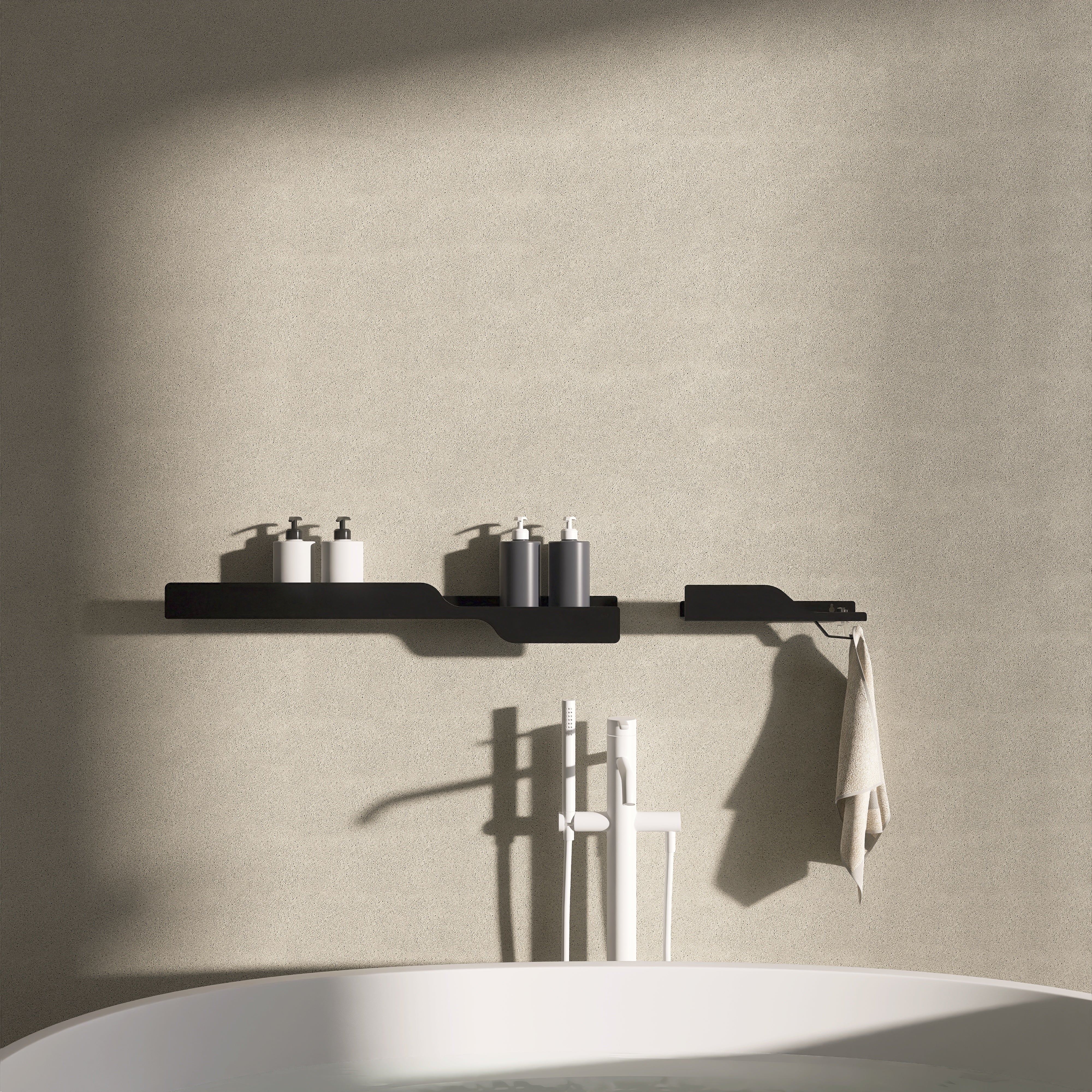 Set polite de baie WAVE 5 30+75 cm
