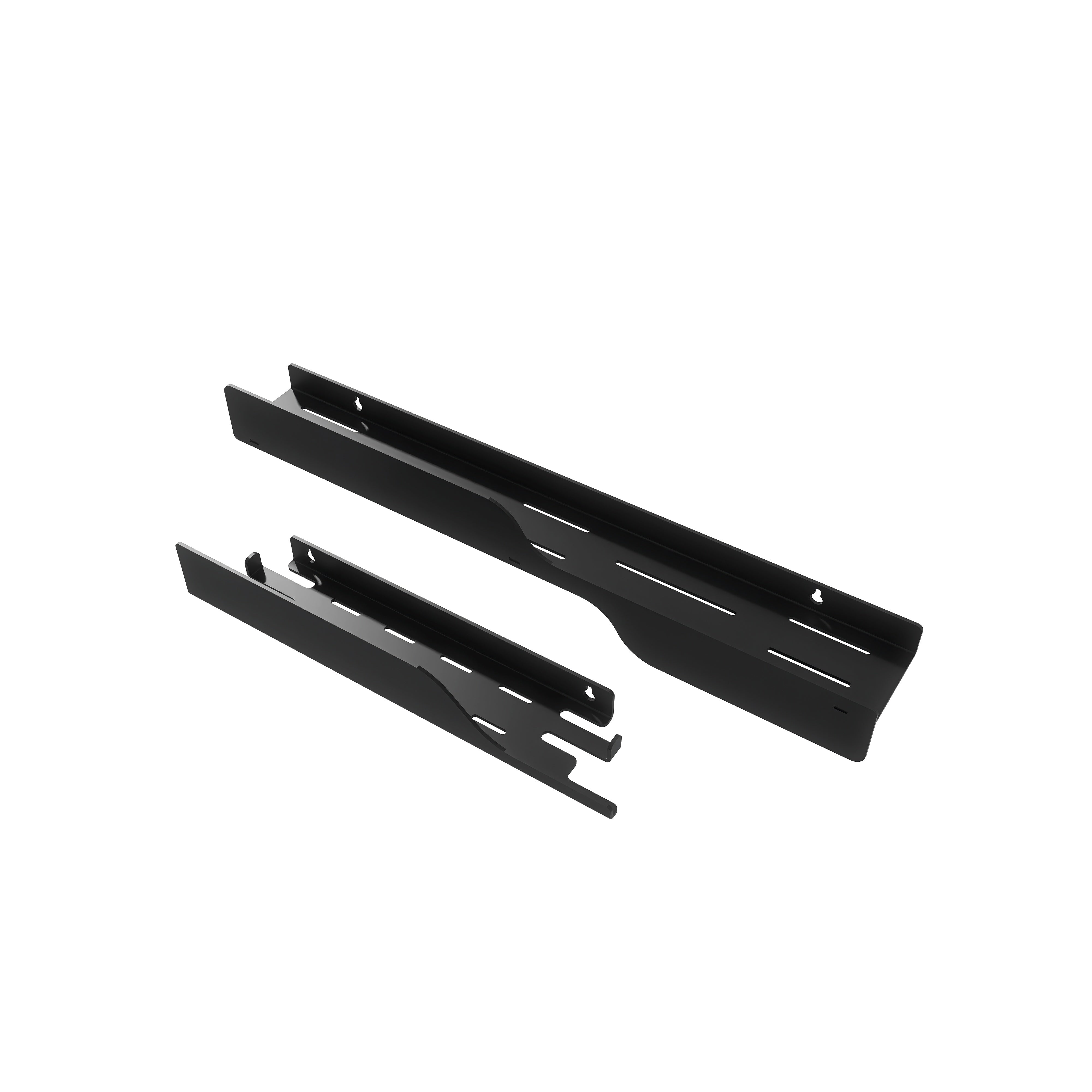 Polițe de baie din aluminiu vopsit electrostatic, 40cm și 60cm, montare pe perete