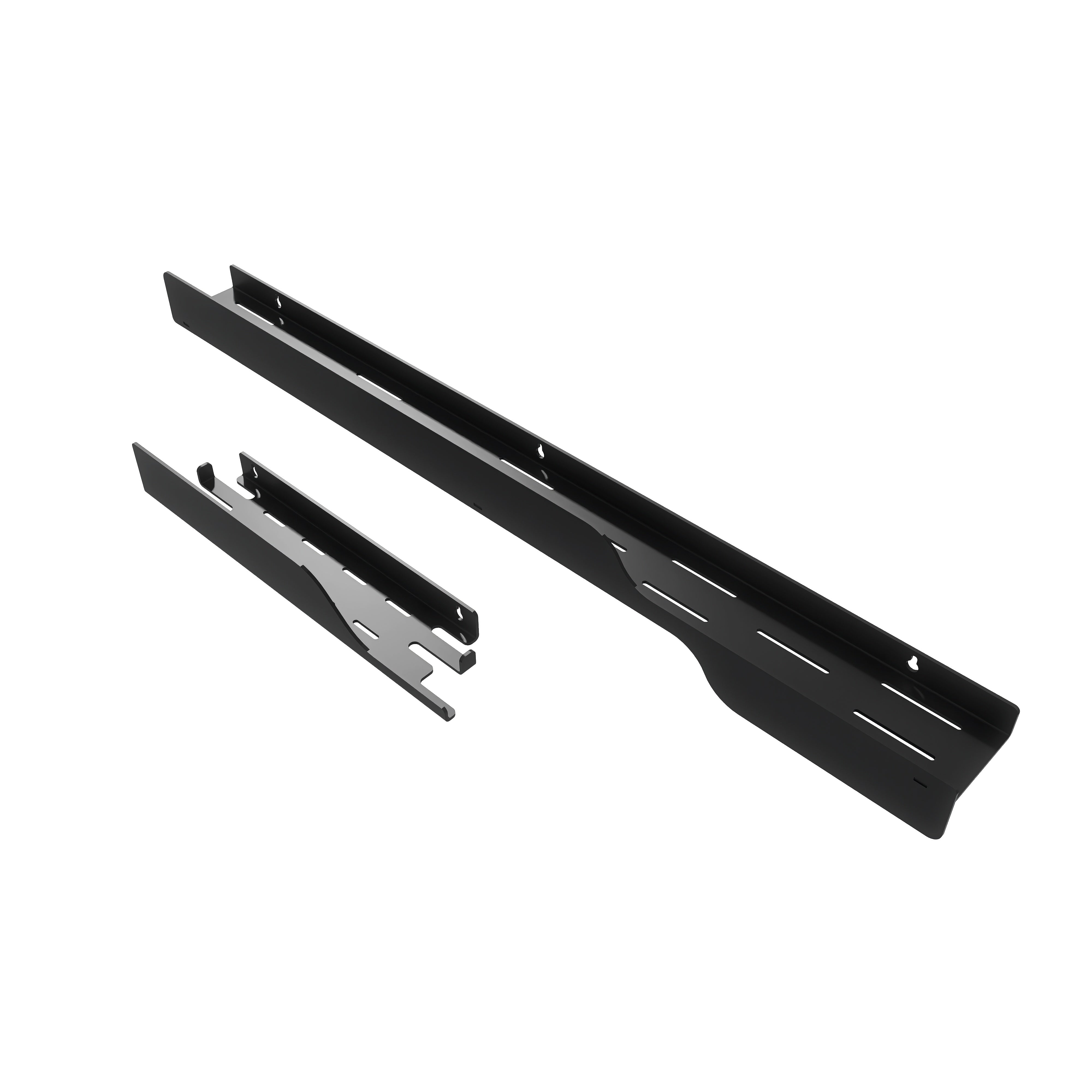 Polițe de baie din aluminiu vopsit electrostatic, design curbat, combinație 40+90cm